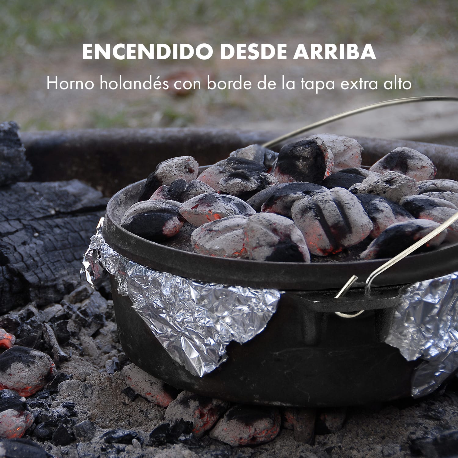 Hotrod 45 Olla de hierro Olla de BBQ 4,5 qt / 4 L Hierro fundido negro 4 L