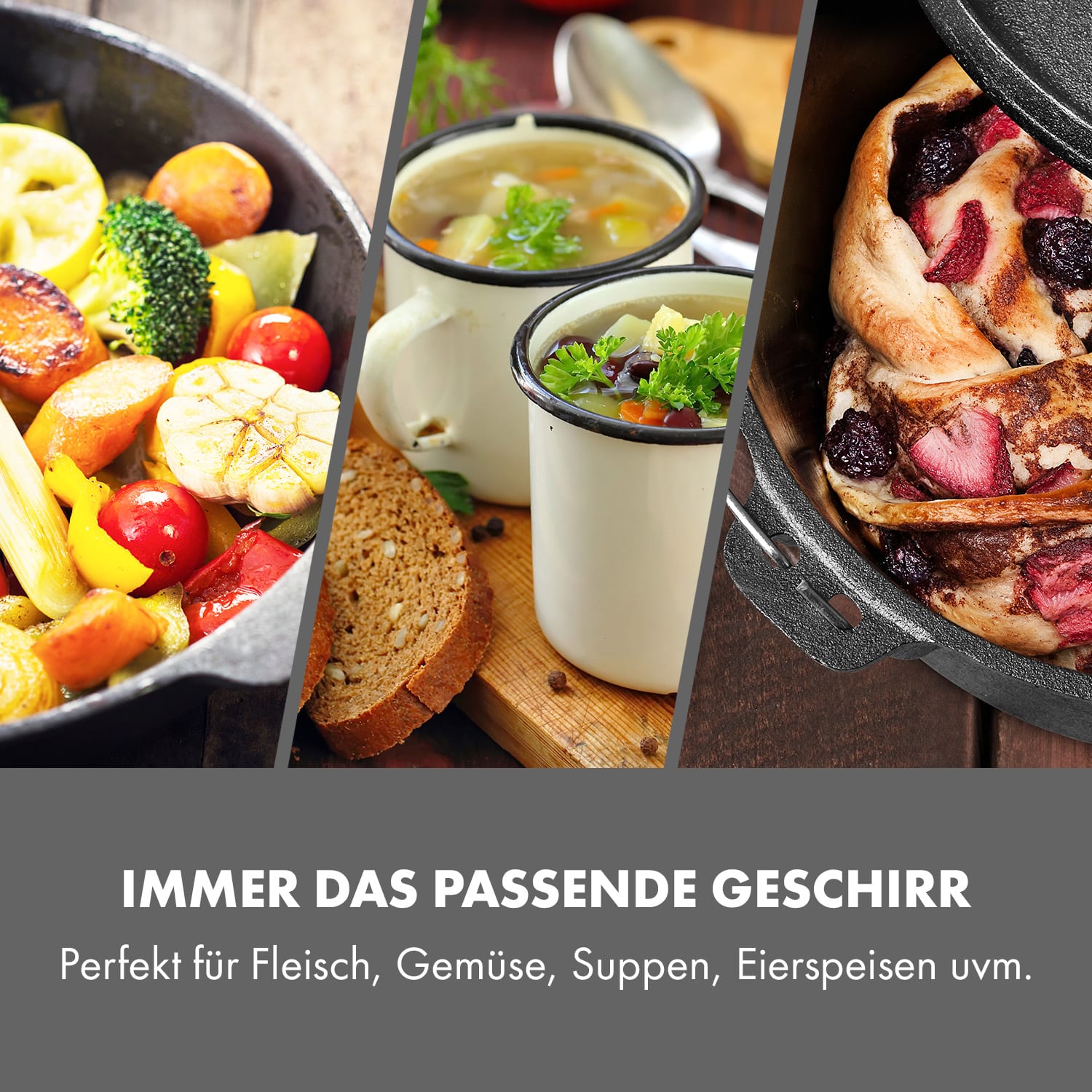 Hotrod 85 Dutch Oven BBQ-Topf 9 qt / 8,5 Liter Gusseisen schwarz 