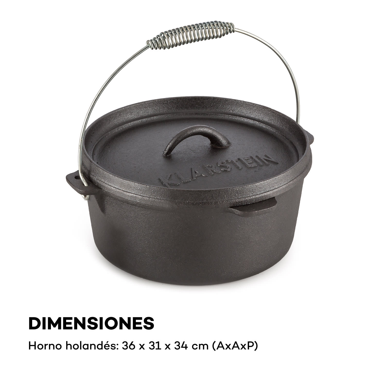 Hotrod 85 Olla de hierro Olla de BBQ 9 qt / 8,5 L Hierro fundido negro 
