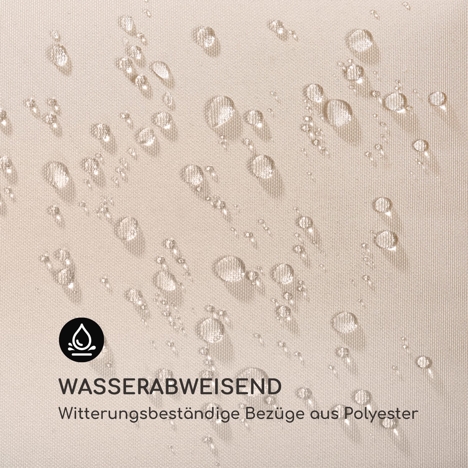 Maui Hollywoodschaukel 110 cm 2-Sitzer Sonnensegel Polyester Lärche Vintage-Creme