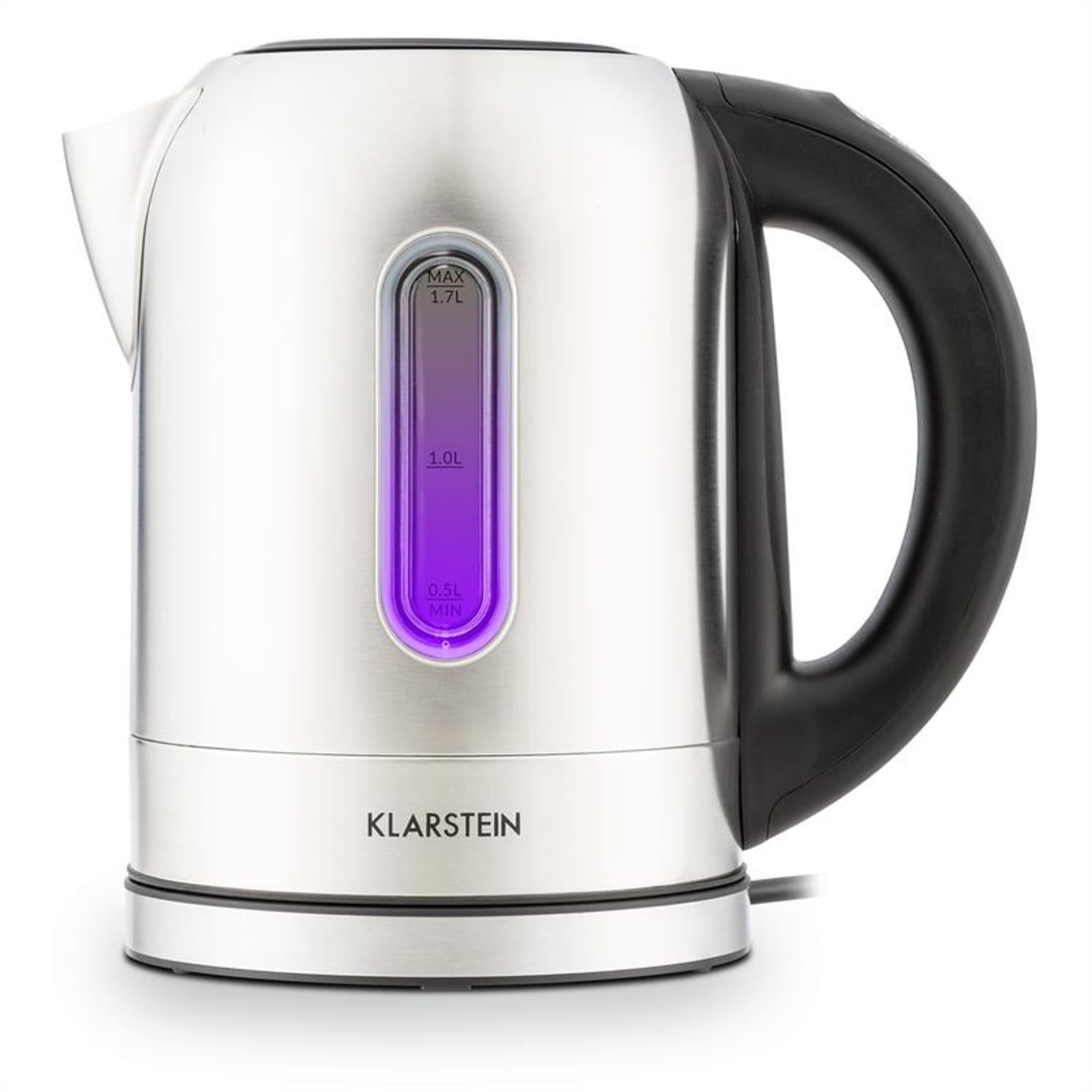 Klarstein Wildwater, 1,7 l, 2200 W, gyorsforraló, választható hőmérséklet, LED, rozsdamentes acél 