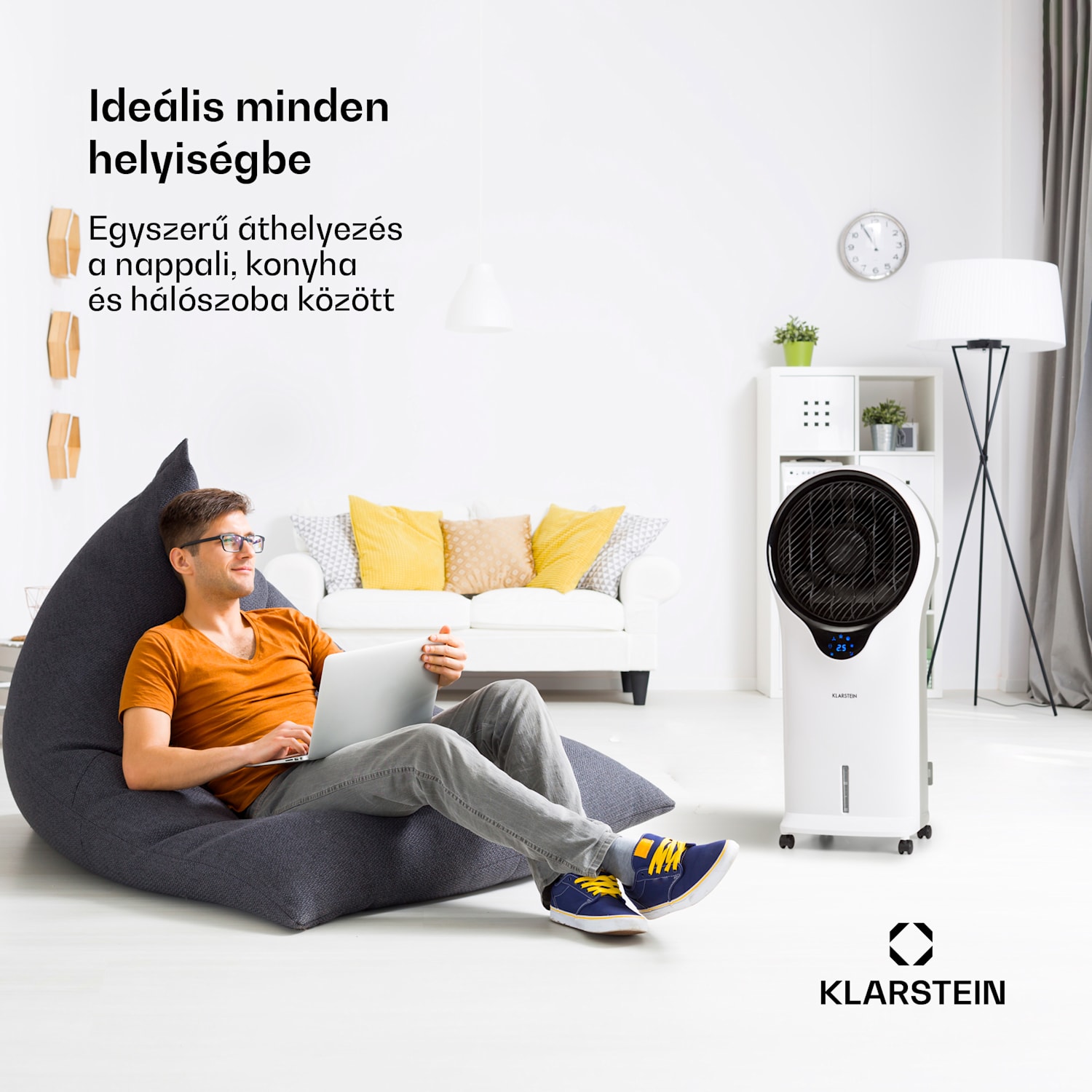 Whirlwind, 3 az 1-ben, klímaberendezés, ventilátor, léghűtő, párásító, 5.5l, 110W 1600 m³/h | Nem | Fehér