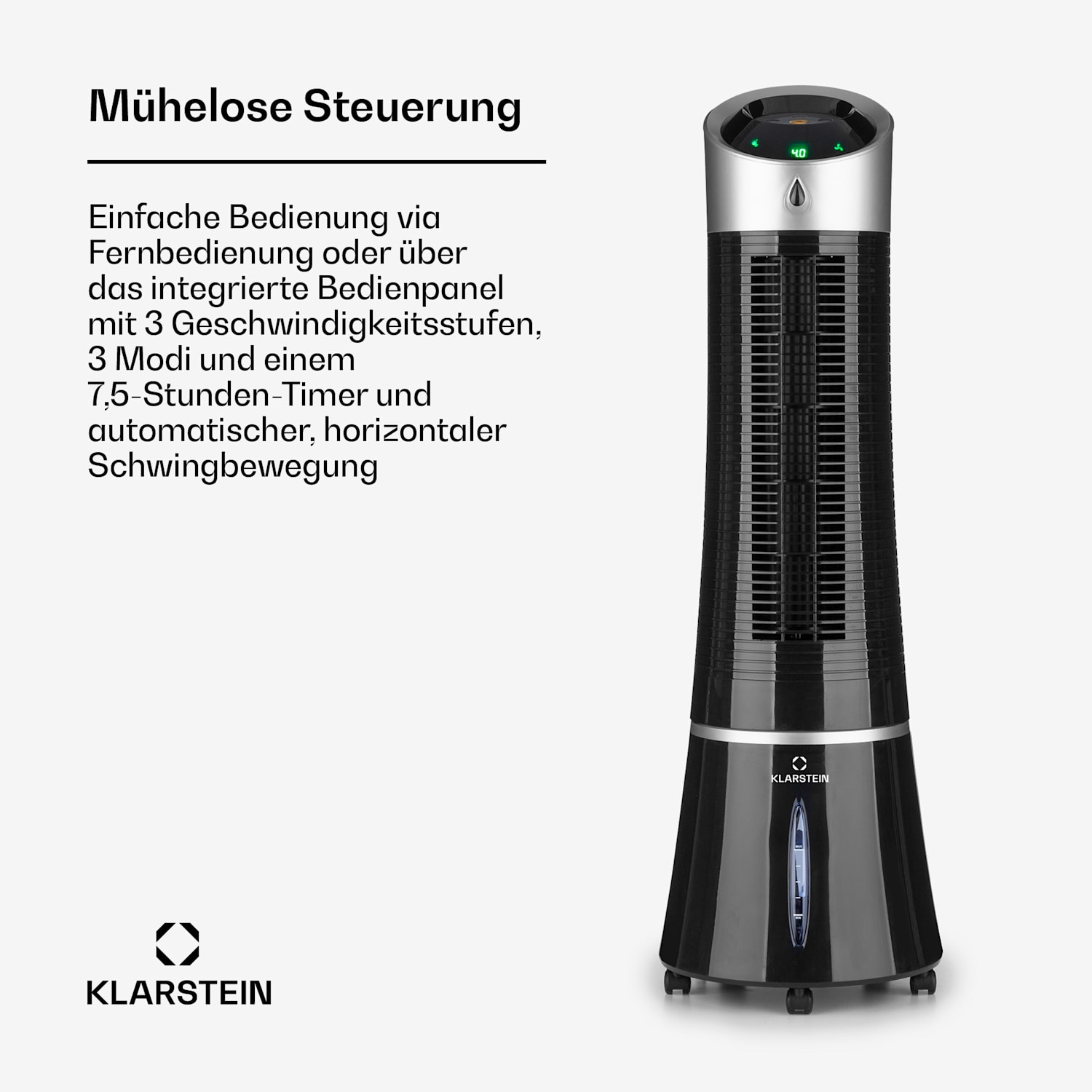 Skyscraper Ice 4-in-1 Luftkühler Ventilator 180 m³/h 30 W Oszillation mobil Fernbedienung 180 m³/h | Nein | Schwarz
