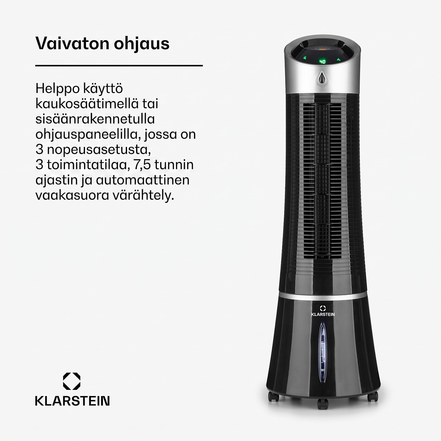 Skyscraper Ice -4-in-1-ilmanjäähdytin tuuletin 180 m³/h 30 W värähtely siirrettävä kaukosäädin 