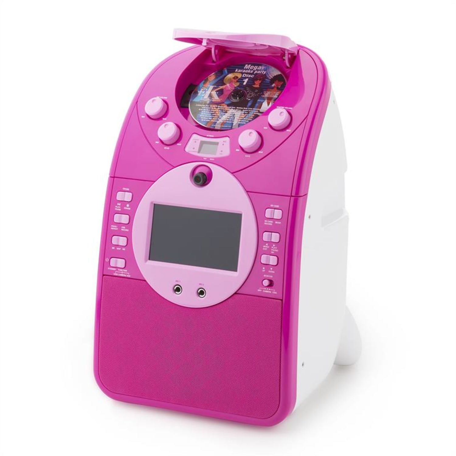 ScreenStar Zestaw karaoke Kamera CD USB SD MP3 z 2 x mikrofon 3 x CD+G