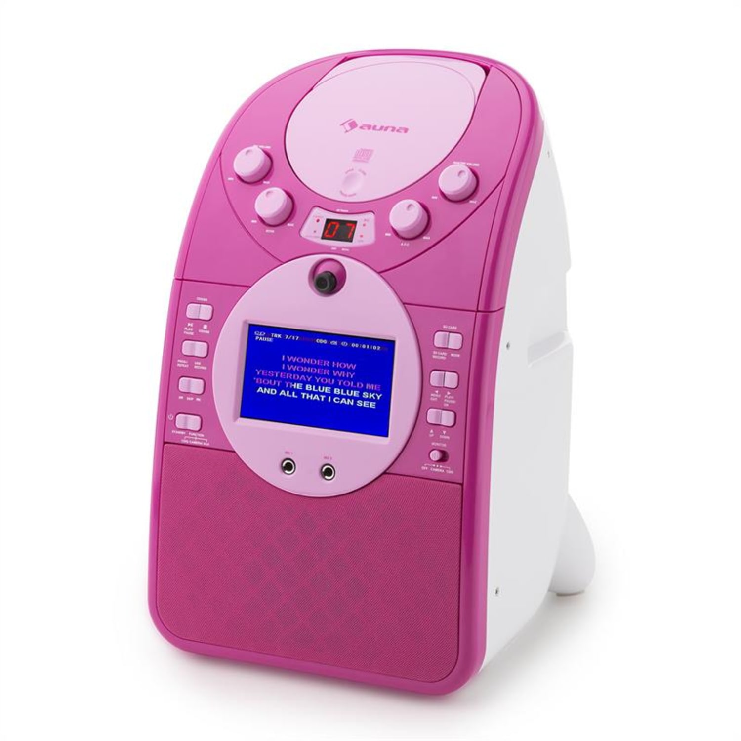 ScreenStar Zestaw karaoke Kamera CD USB SD MP3 z 2 x mikrofon 3 x CD+G