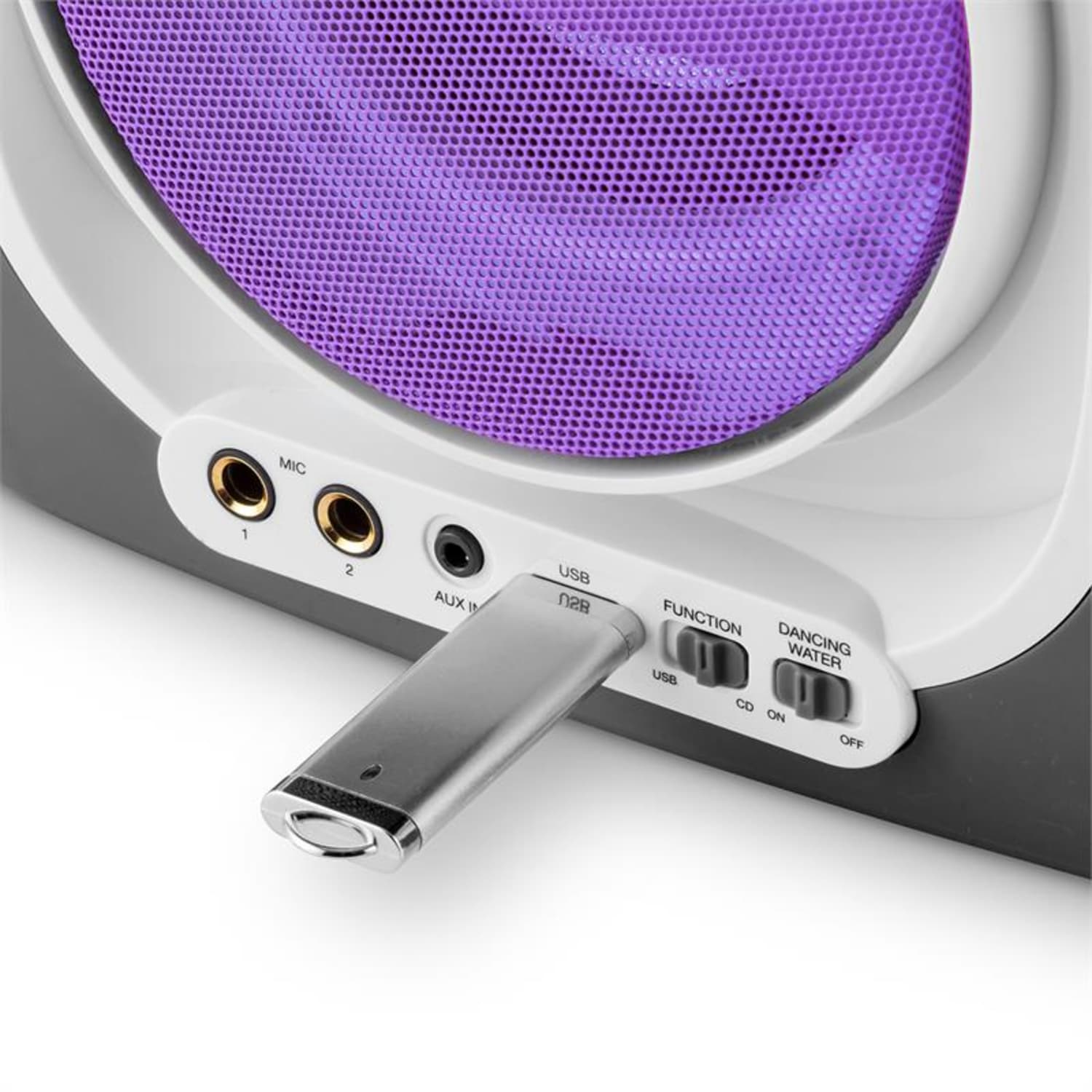Kara design CD sistem karaoke USB MP3LED 2 x micro baterie Gri