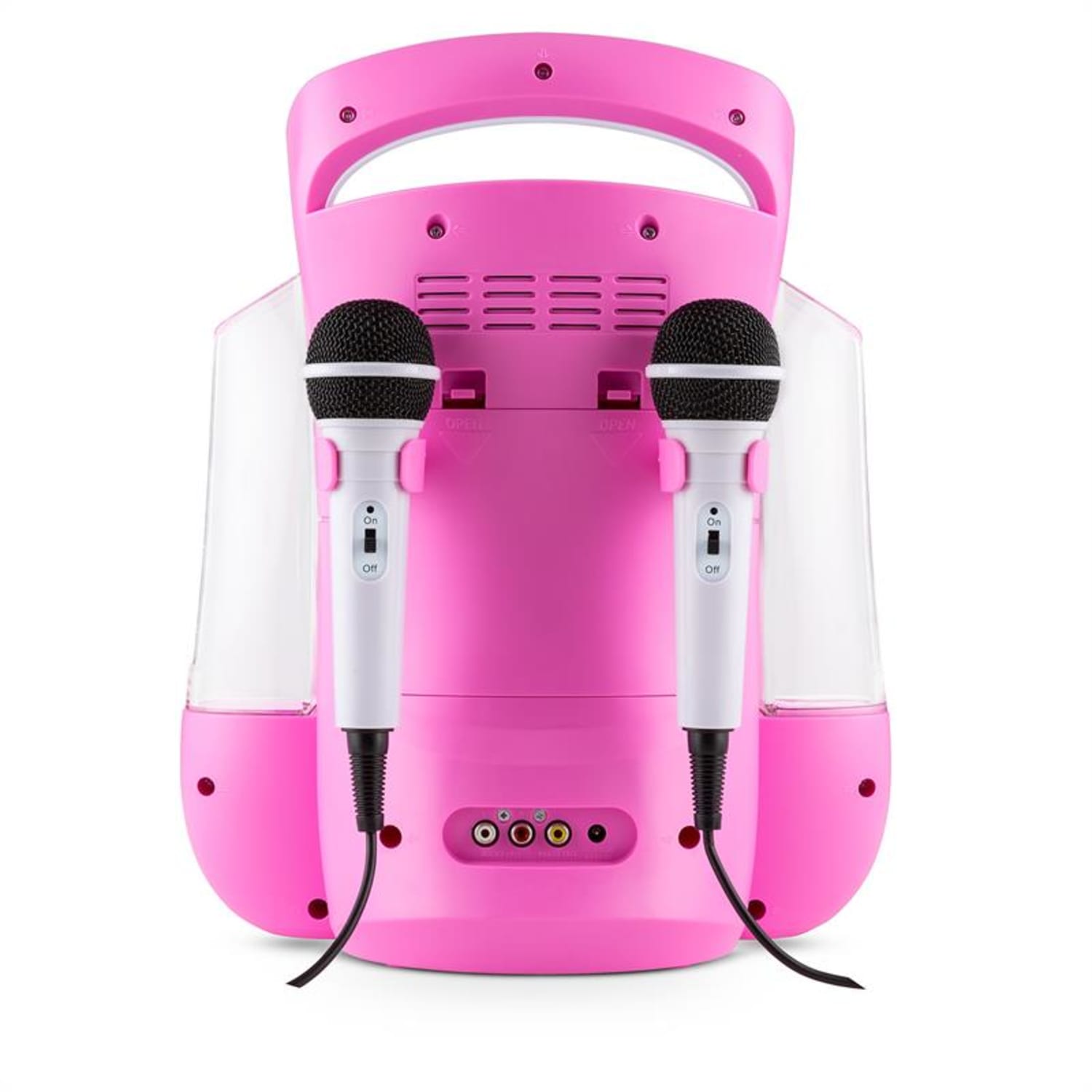 Kara Liquida, karaoke sistem, CD, USB , MP3, fontana, LED, 2 x mikrofon, prenosni Candy roza