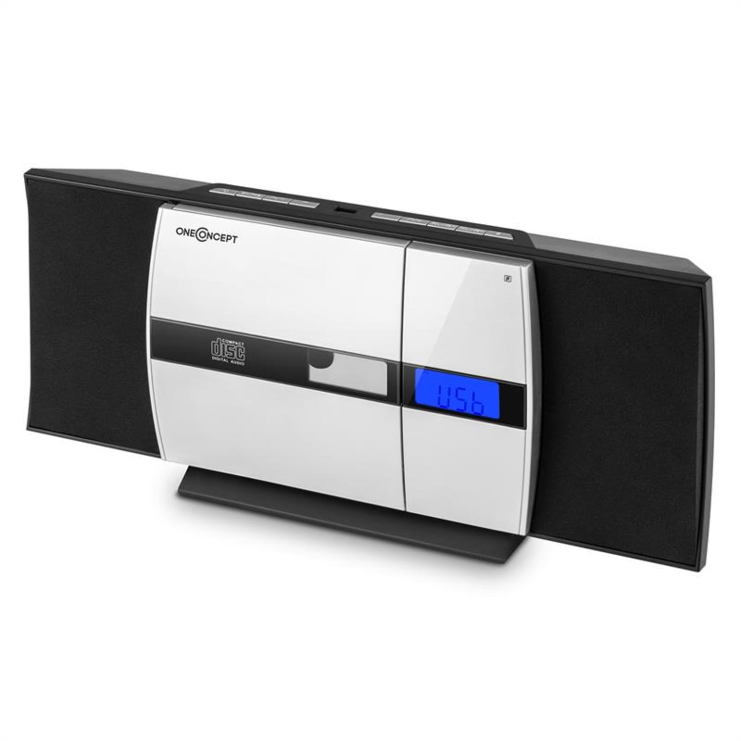 V-15 Chaîne HiFi stéréo CD USB MP3 AUX montage mural réveil -noir
