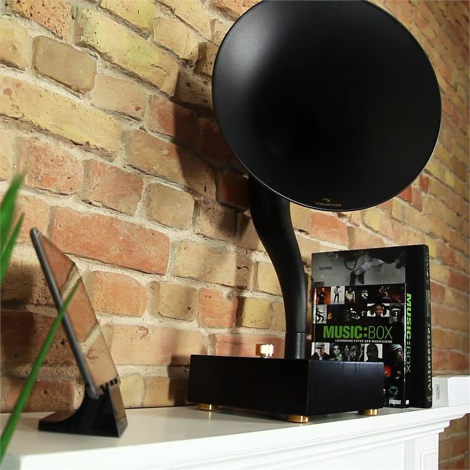 Tonale Hoorn-Luidspreker Bluetooth AUX Aluminium-Trechter Houten behuizing 