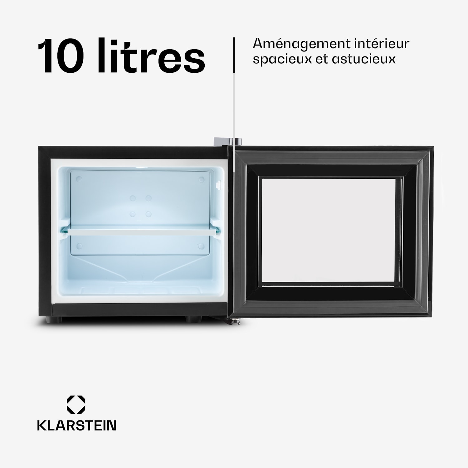 Frosty Mini frigo Réfrigérateur compact 10L 65W Classe A+ - noir 10 Ltr | Noir