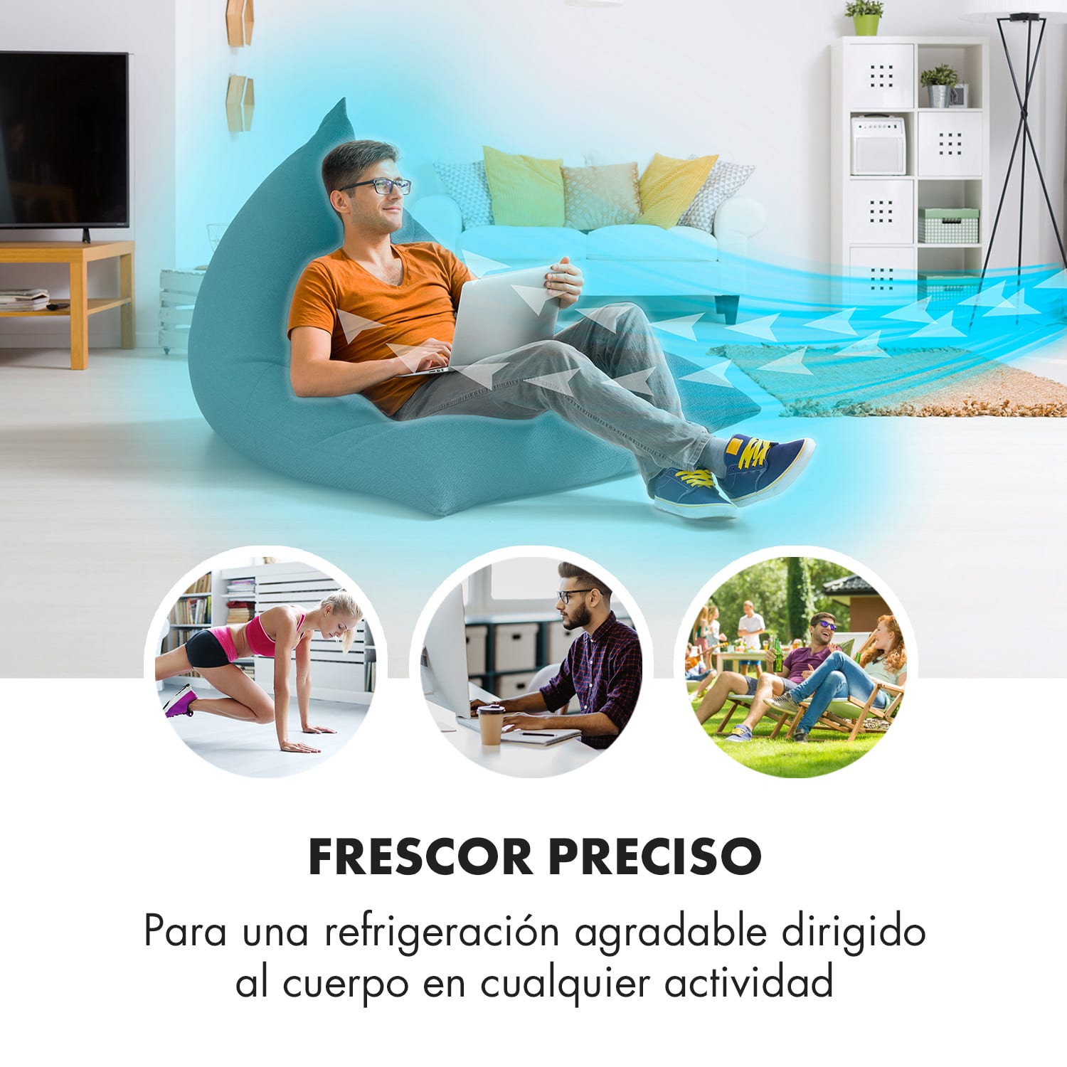 Highwind Ventilador de torre 45W función de oscilación temporizador pantalla LED 