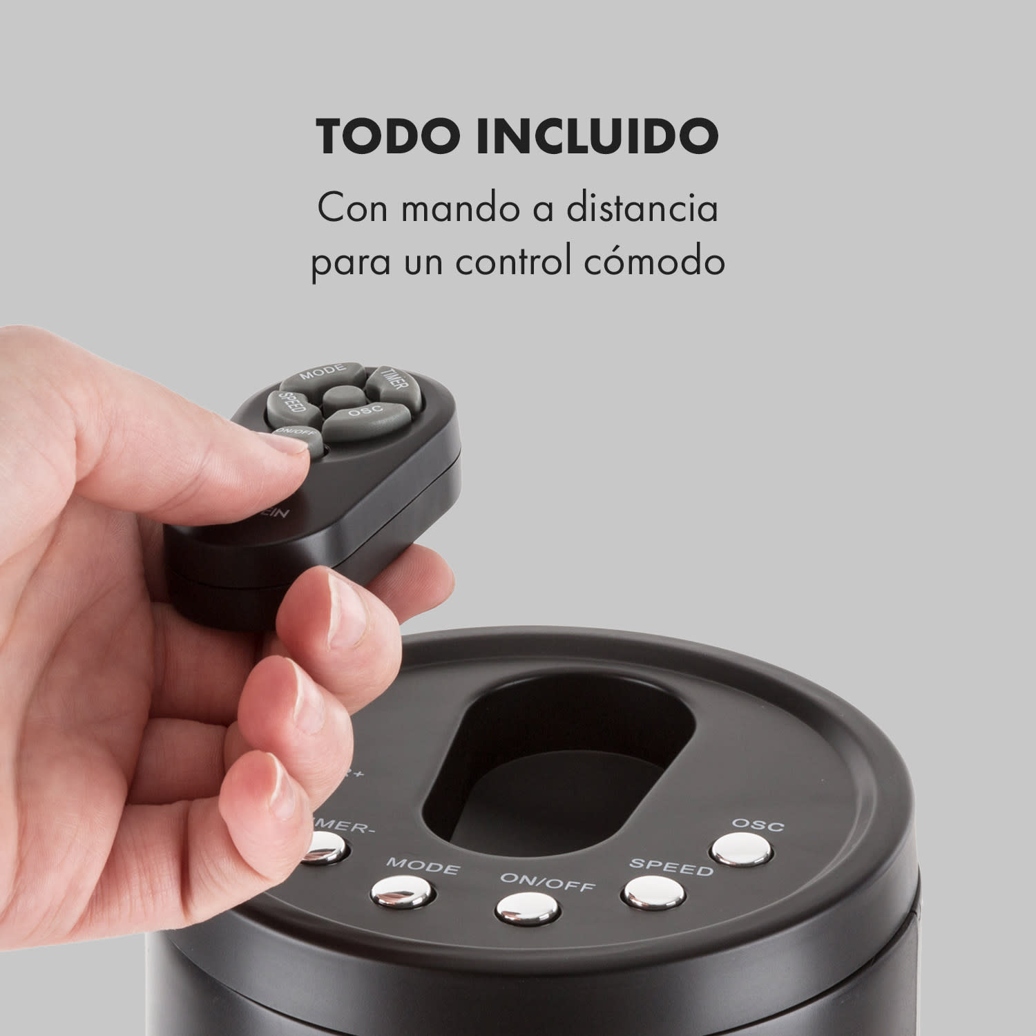 Highwind Ventilador de torre 45W función de oscilación temporizador pantalla LED 