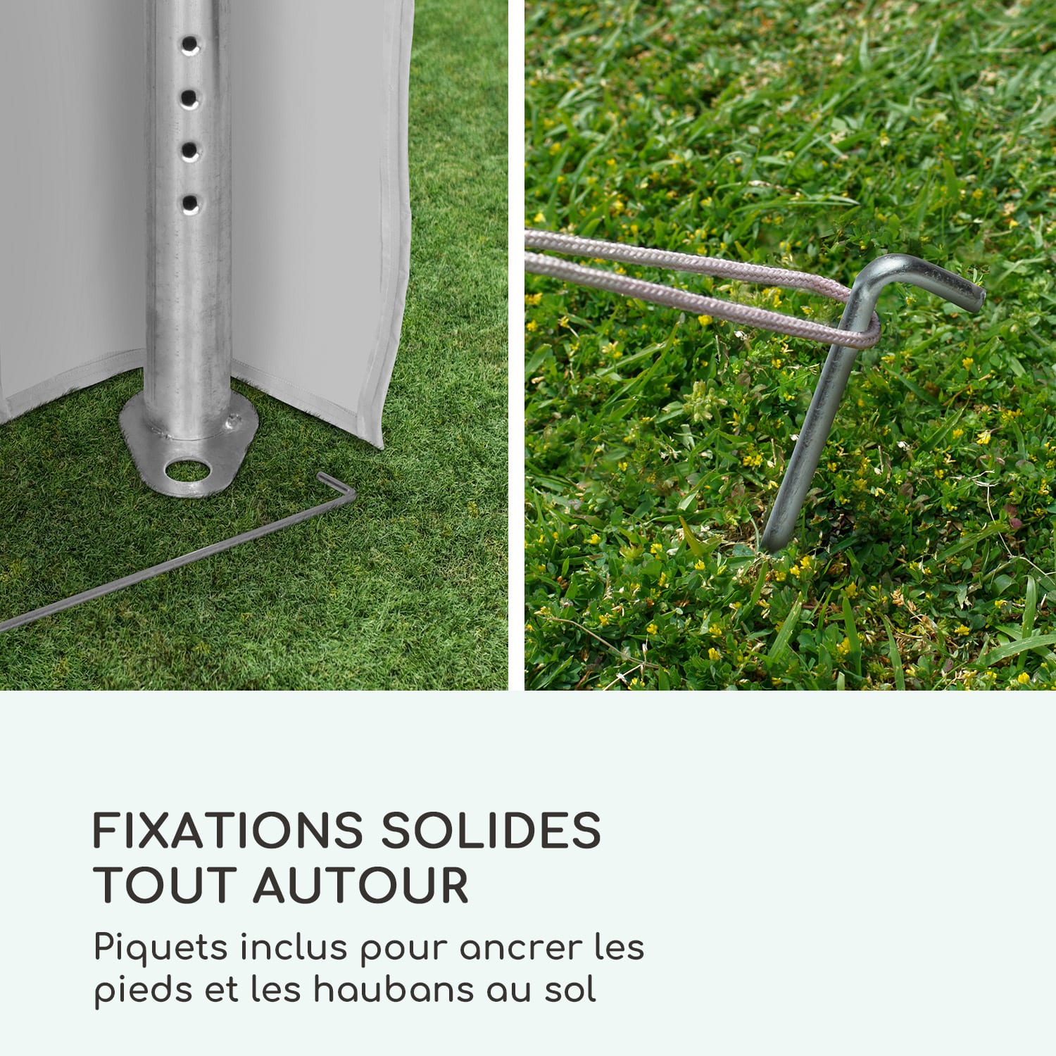Sommerfest 3x6m 500 g/m² Chapiteau tente PVC étanche galvanisé 3x6 m / galvanisé / blanc