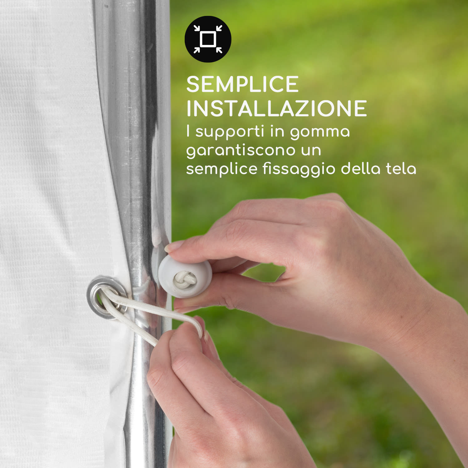 Sommerfest 3x6m 500 g/m² Tendone da Festa Gazebo PVC Bianco Ignifugo 3 x 6 m/ignifugo/bianco