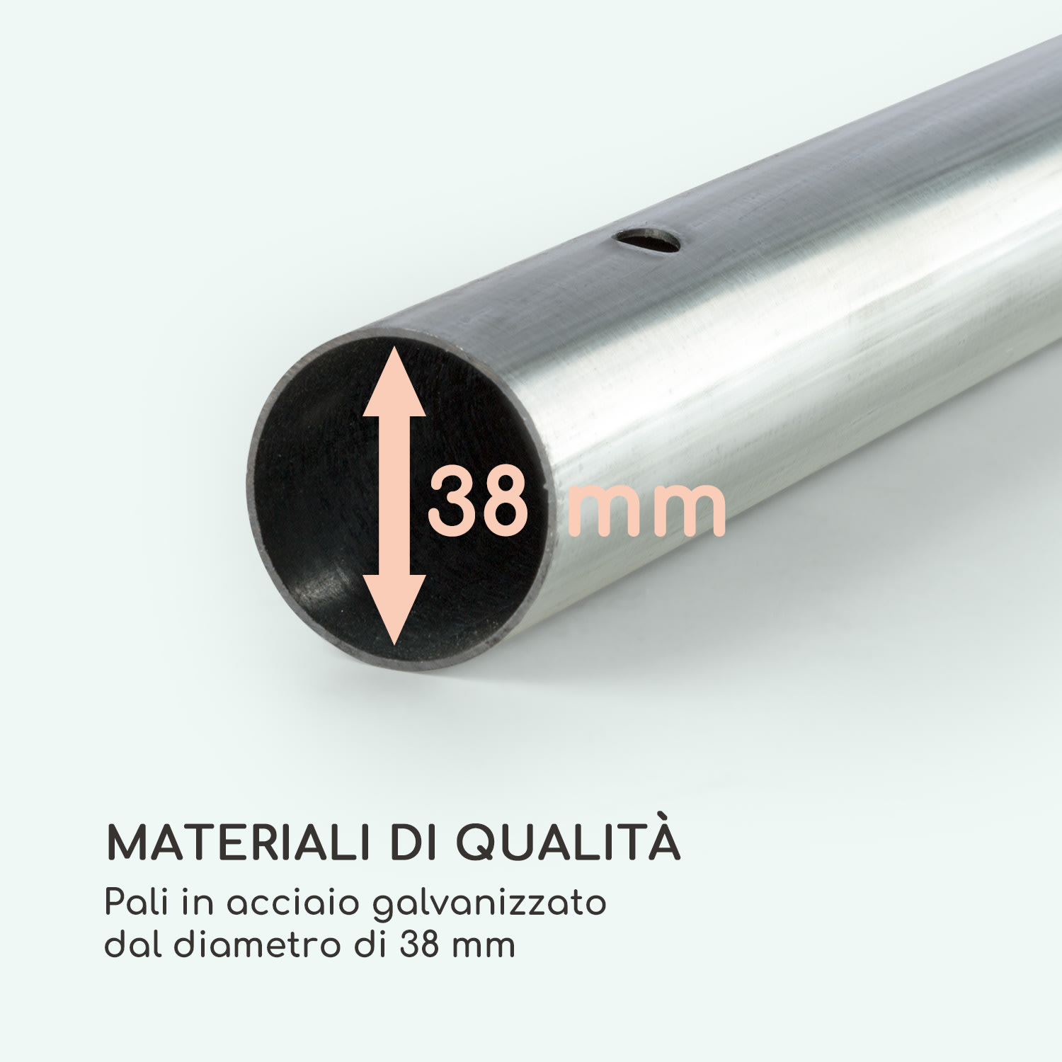 Sommerfest 3x6m 500 g/m² Tendone da festa Gazebo PVC Impermeabile Beig 3 x 6 m/zincato/beige