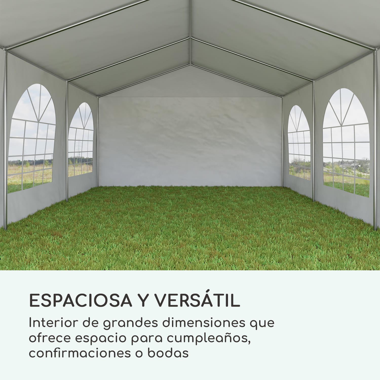 Sommerfest 4x6m 500 g/m² Carpa de fiestas Carpa PVC impermeable galvan 4 x 6 m/galvanizado/blanco
