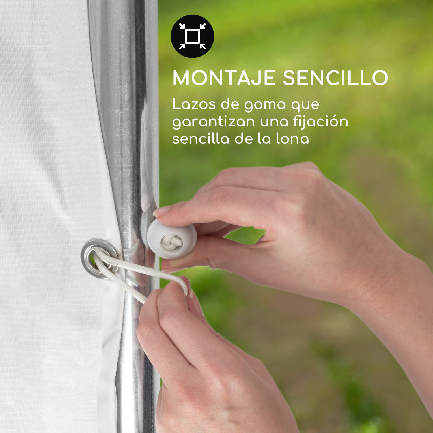 Sommerfest 4x6m 500 g/m² Carpa de fiestas Carpa PVC impermeable Retard 4 x 6 m/resistente al fuego/blanco