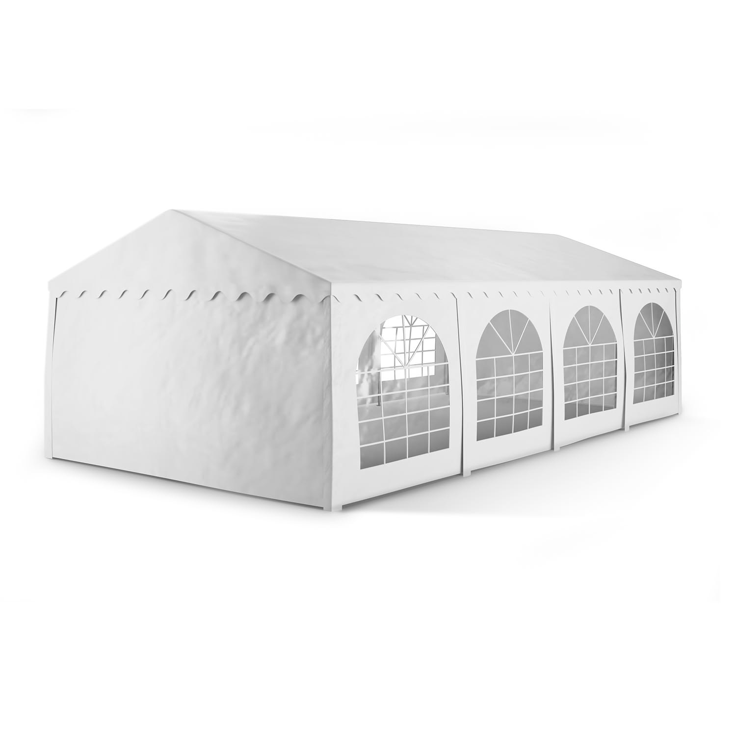 Sommerfest 4x8m 500 g/m² Namiot imprezowy Namiot stały PCW wodoszczelny cynkowany 4 x 8 m / ocynkowany / biały