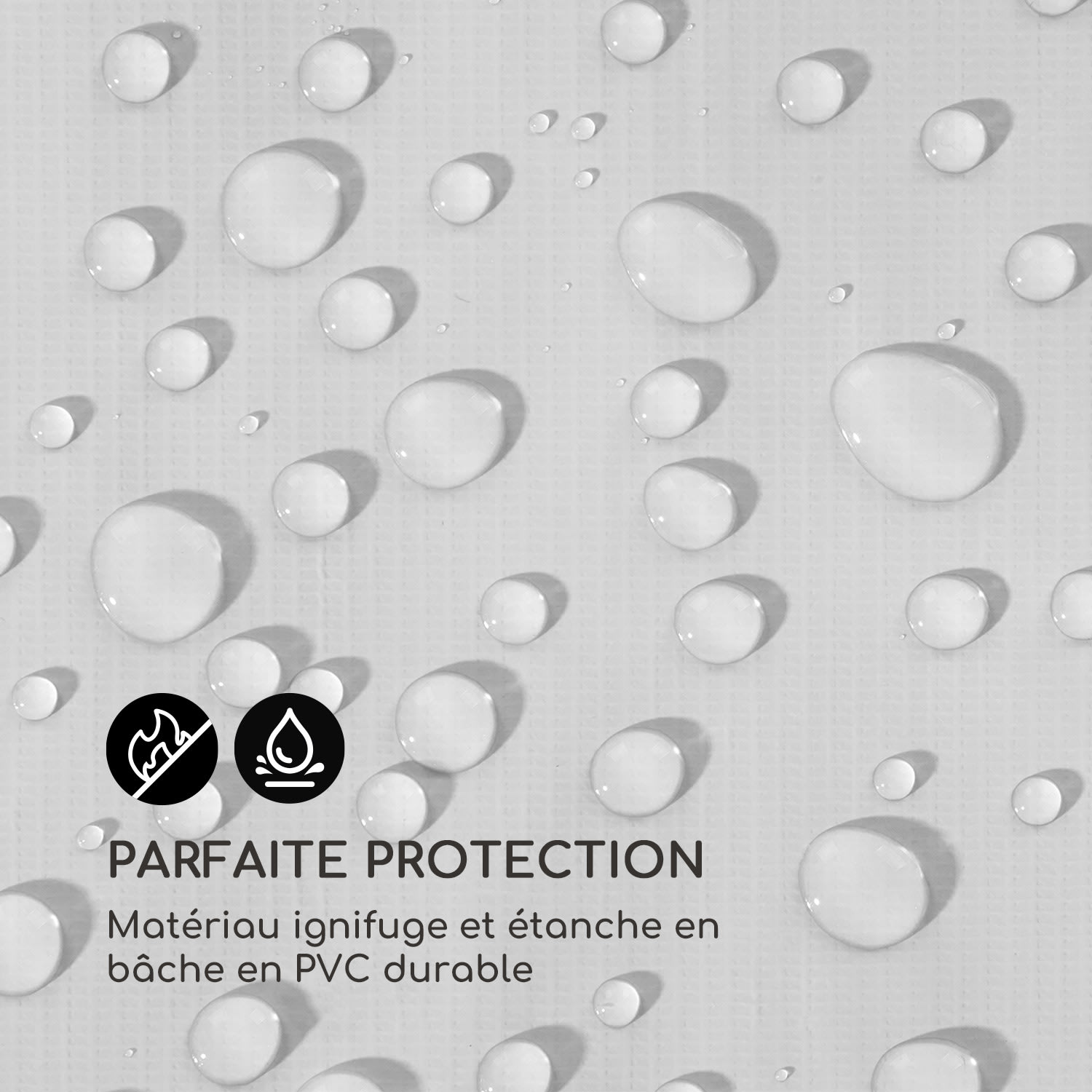 Sommerfest 4x8m 500 g/m² Chapiteau tente PVC étanche réfractaire 4x8 m / ignifuge / blanc