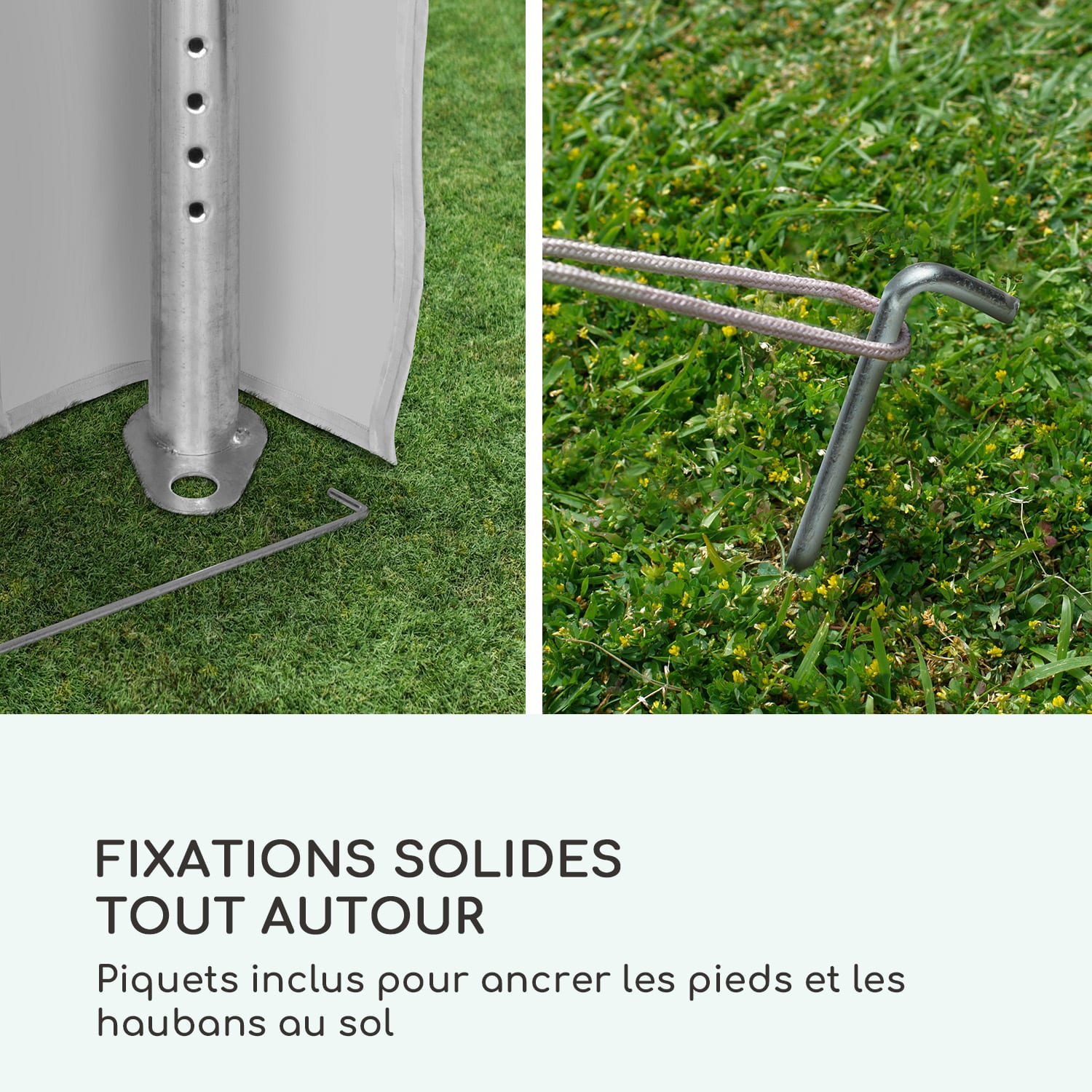 Sommerfest 4x8m 500 g/m² Chapiteau tente PVC étanche réfractaire 4x8 m / ignifuge / blanc