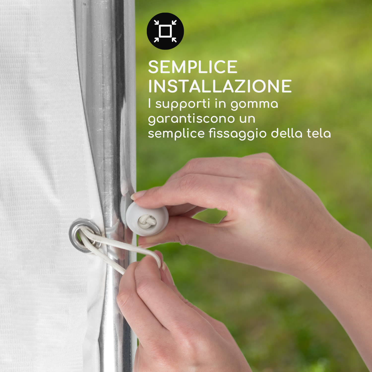 Sommerfest 5x10m 500 g/m² Tendone da Festa Gazebo da Festa PVCImpermeabile Zincato 5 x 10 m/zincato/bianco