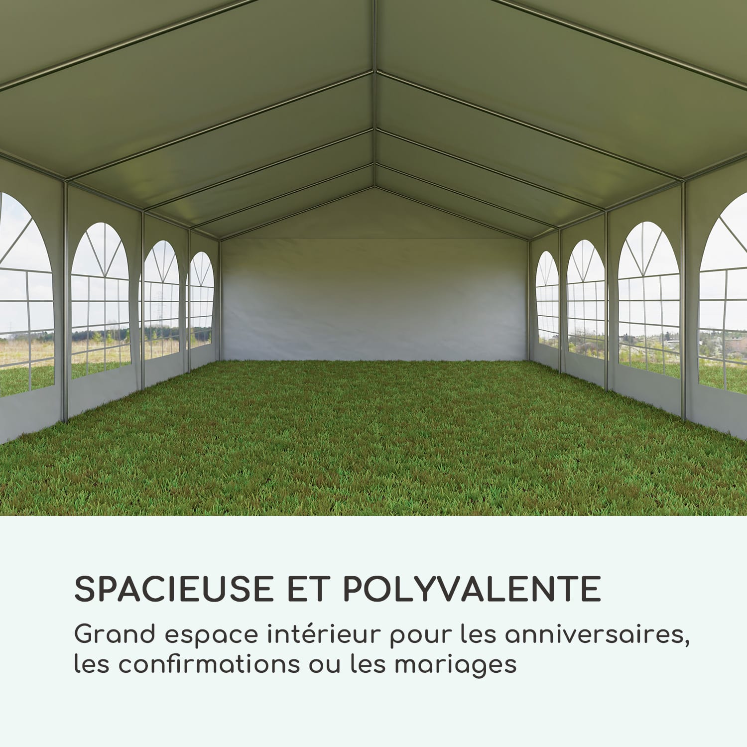 Sommerfest 5x10 m 500 g/m² Chapiteau tente PVC étanche réfractaire 5x10 m / ignifuge / blanc