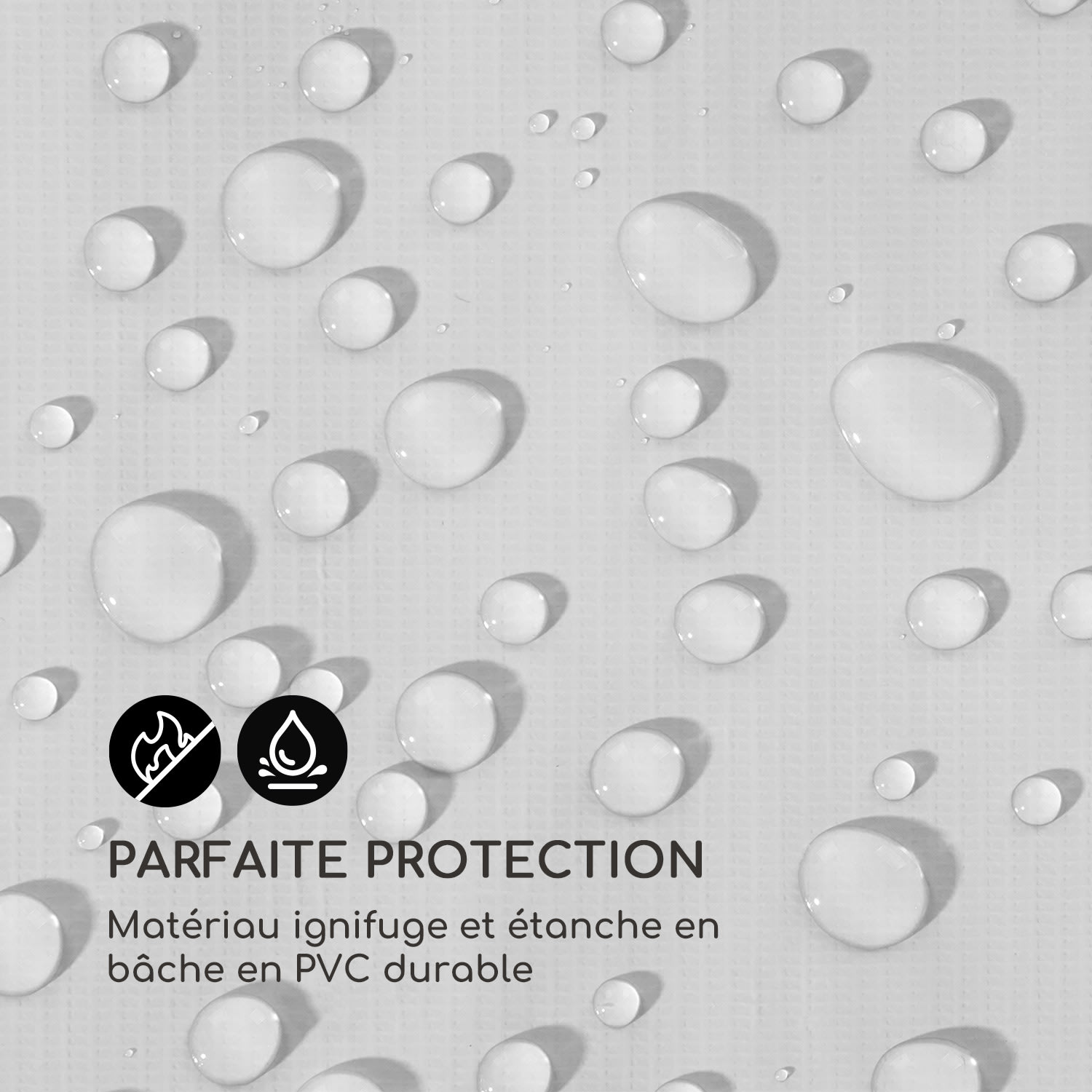 Sommerfest 5x10 m 500 g/m² Chapiteau tente PVC étanche réfractaire 5x10 m / ignifuge / blanc