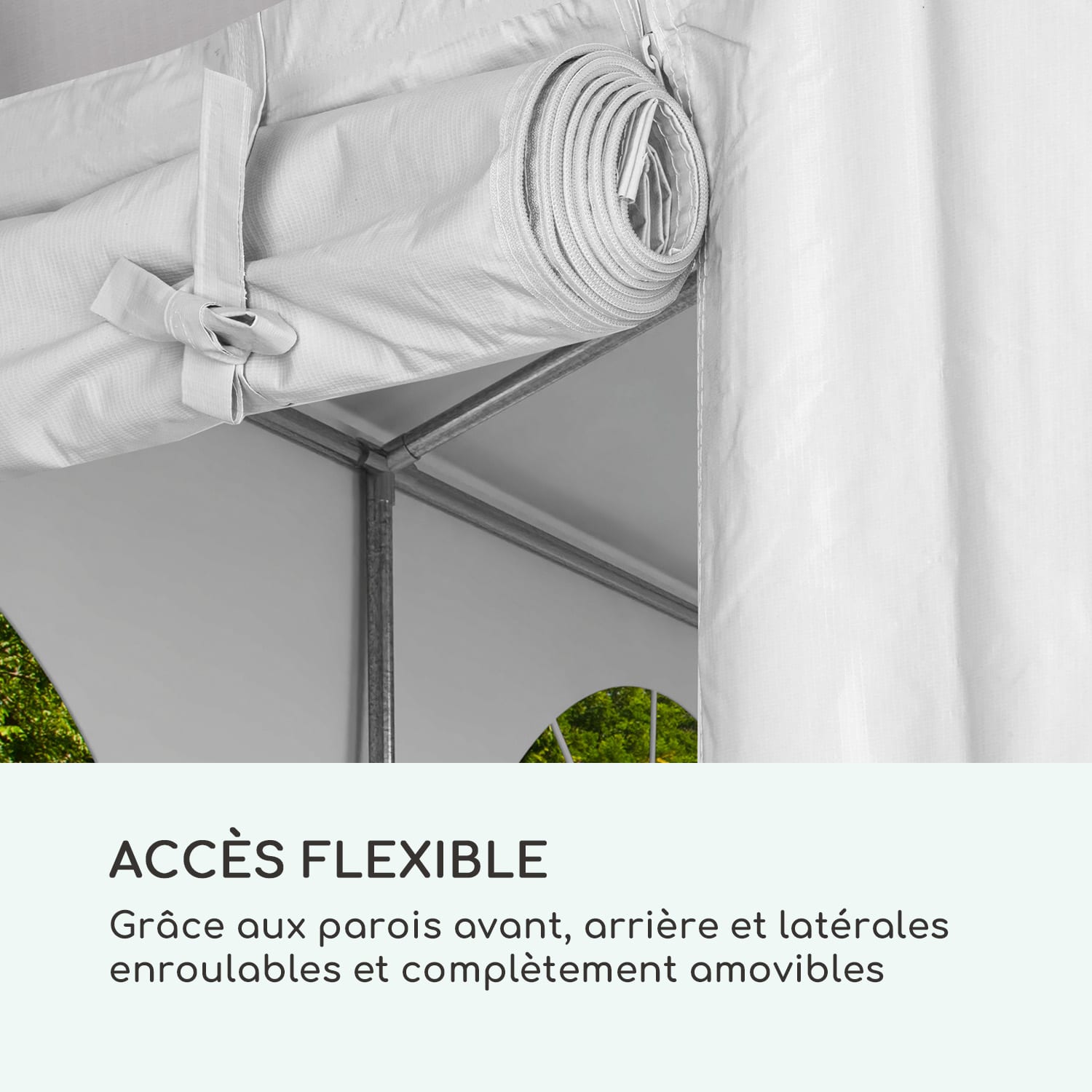 Sommerfest 5x10 m 500 g/m² Chapiteau tente PVC étanche réfractaire 5x10 m / ignifuge / blanc