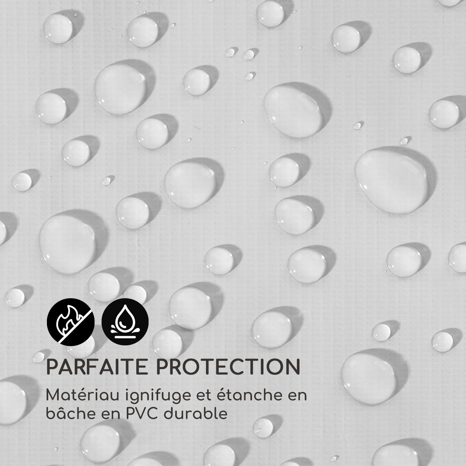 Sommerfest 6x12m 500 g/m² Chapiteau tente PVC étanche réfractaire 6x12 m / ignifuge / blanc
