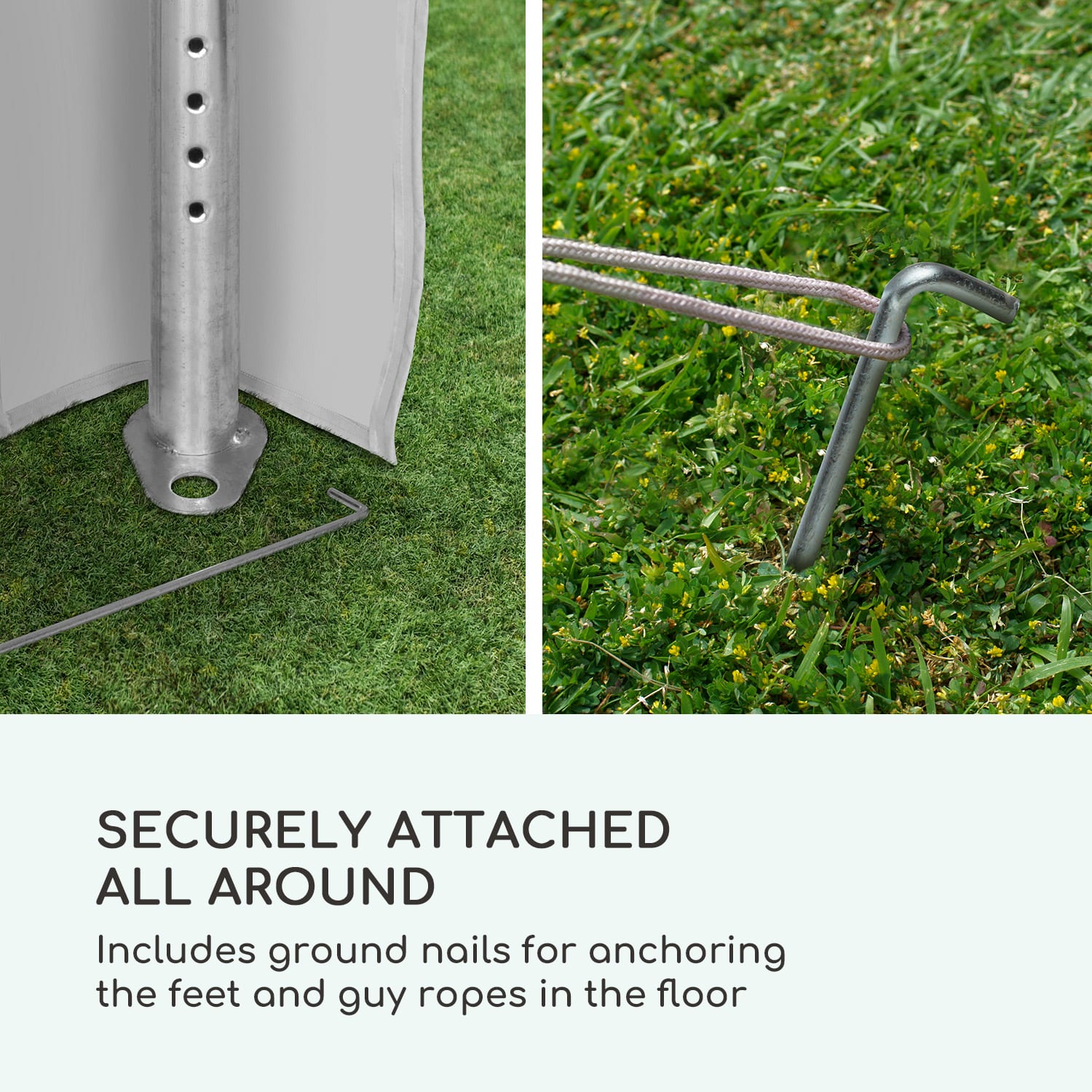 Sommerfest 6 x 12 m 500 g/m² juhlateltta PVC vaikeasti syttyvä, valkoi 6 x 12 m/tulenkestävä/valkoinen