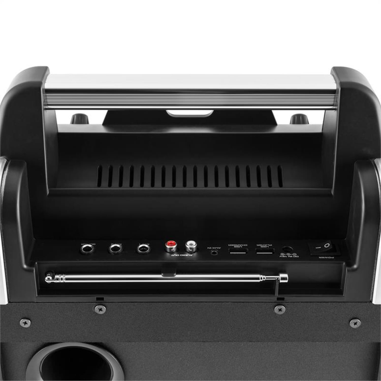 XD100 Prenosný Bluetooth reproduktor 100W batéria USB MP3 AUX FM čierny 