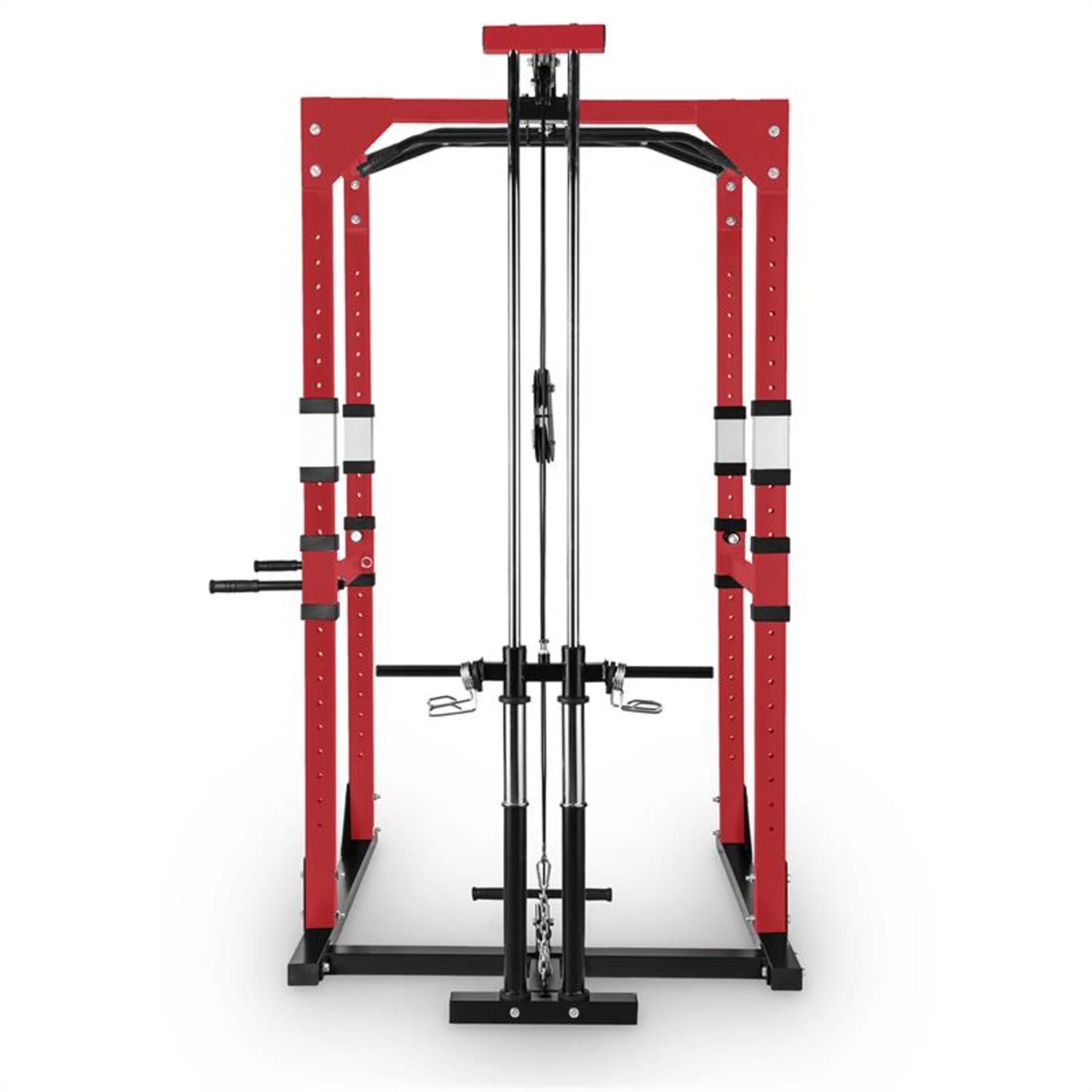 Tremendour PL, piros, erősítőállvány, Power Rack, csiga, acél Lat Pull-al | Piros