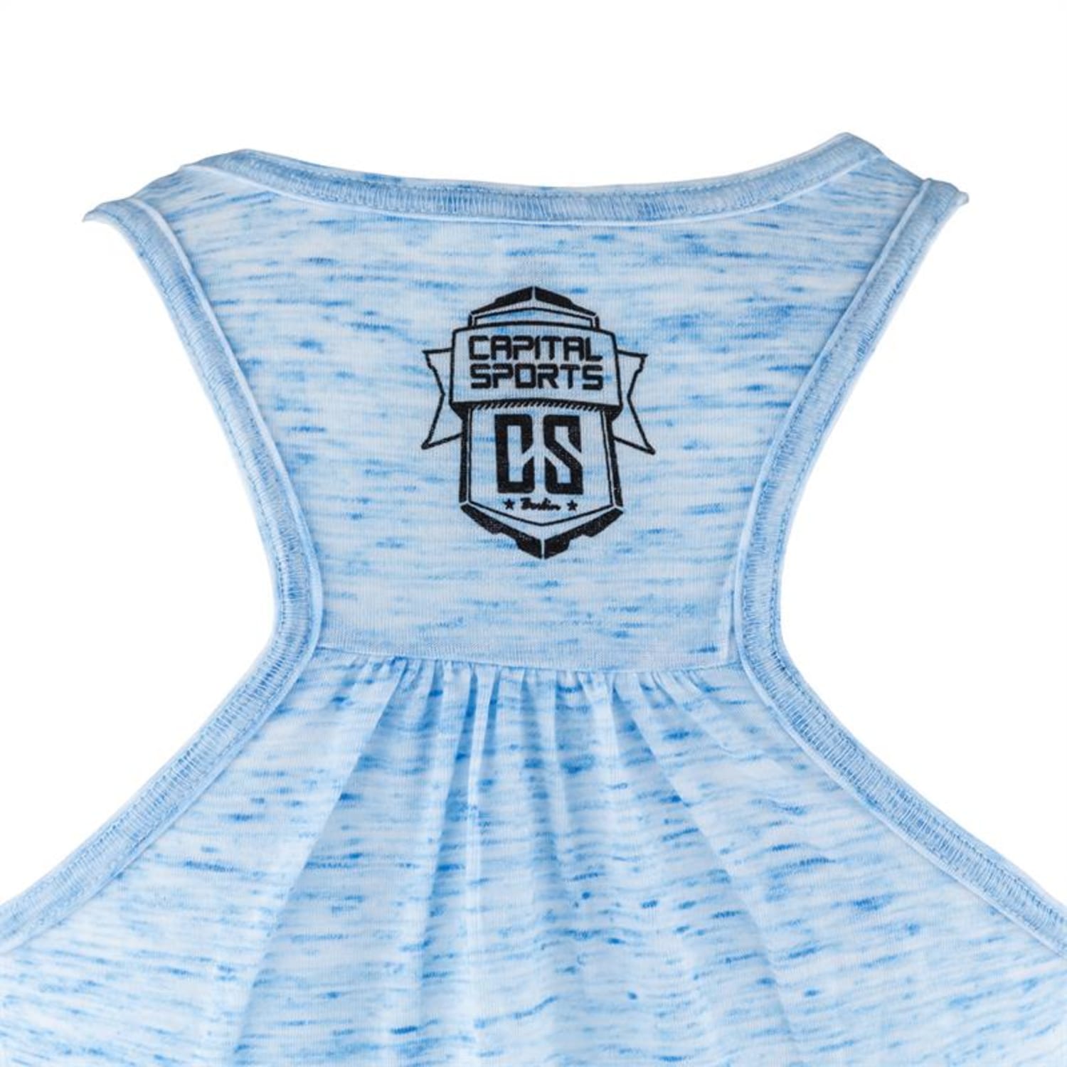 Koszulka treningowa top damska rozmiar M niebieska marmurek Niebieski | M