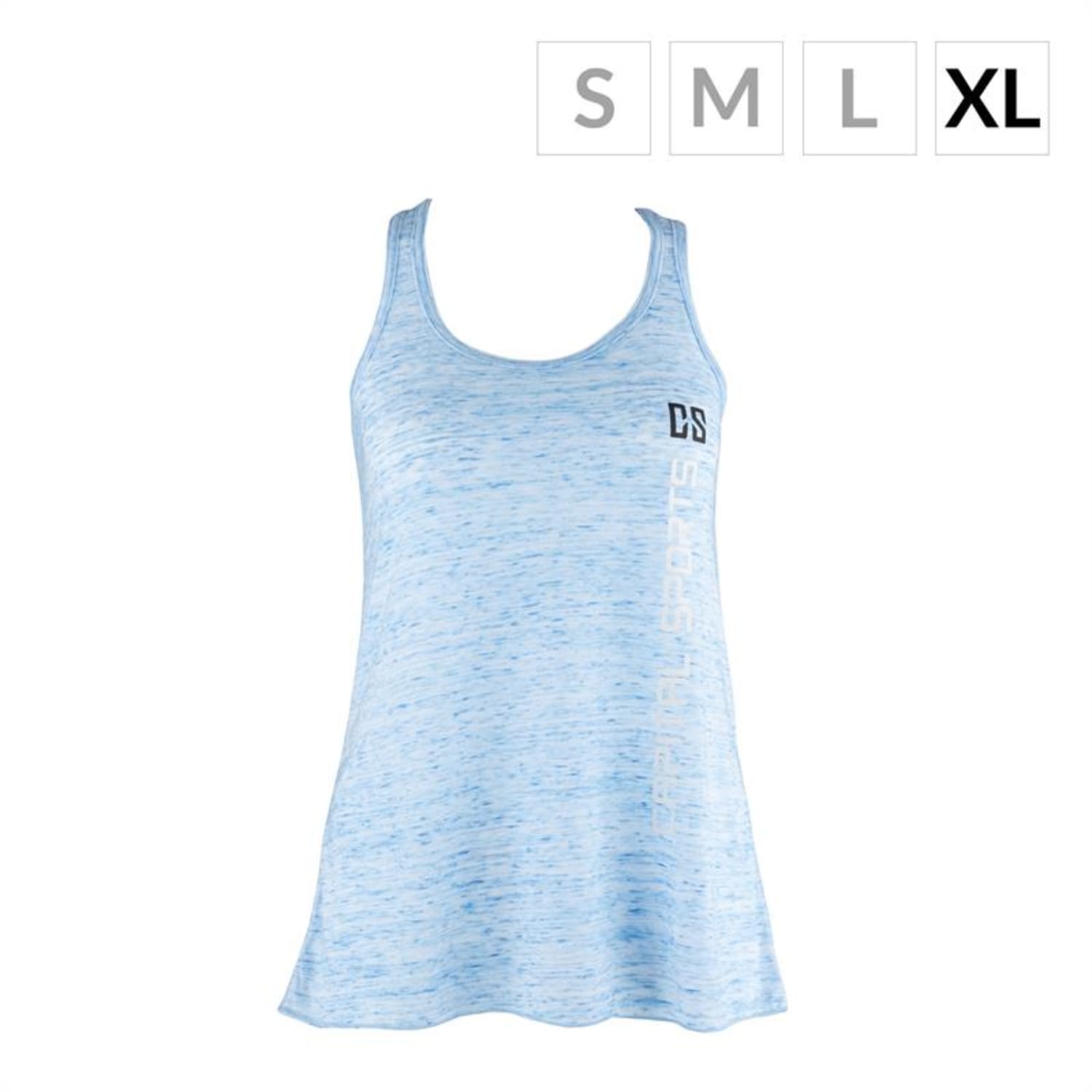 tréningové tielko pre ženy, modré mramorované, veľkosť XL Modrá | XL