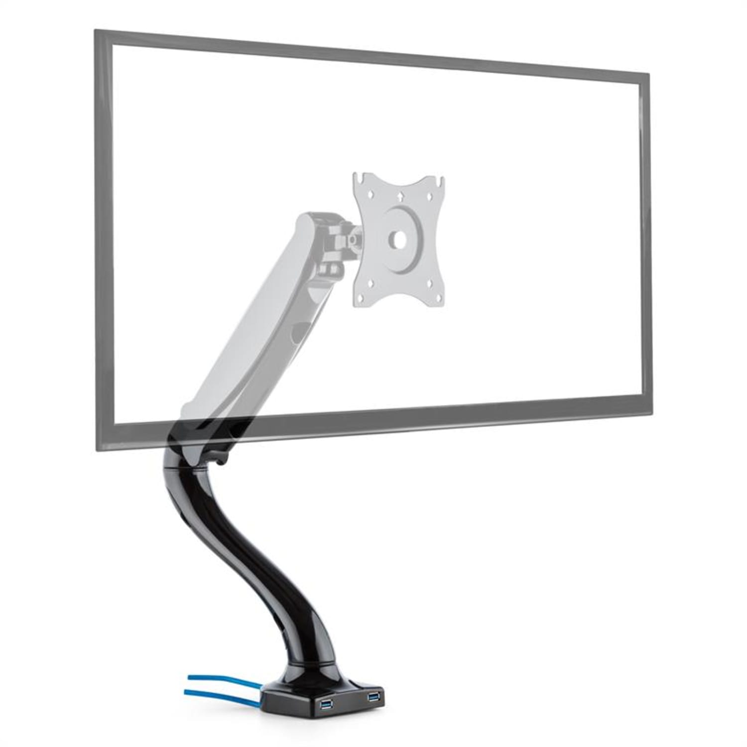 LDT09-C012USB Soporte de mesa para pantallas LED LCD 2 x USB incl. kit de montaje 