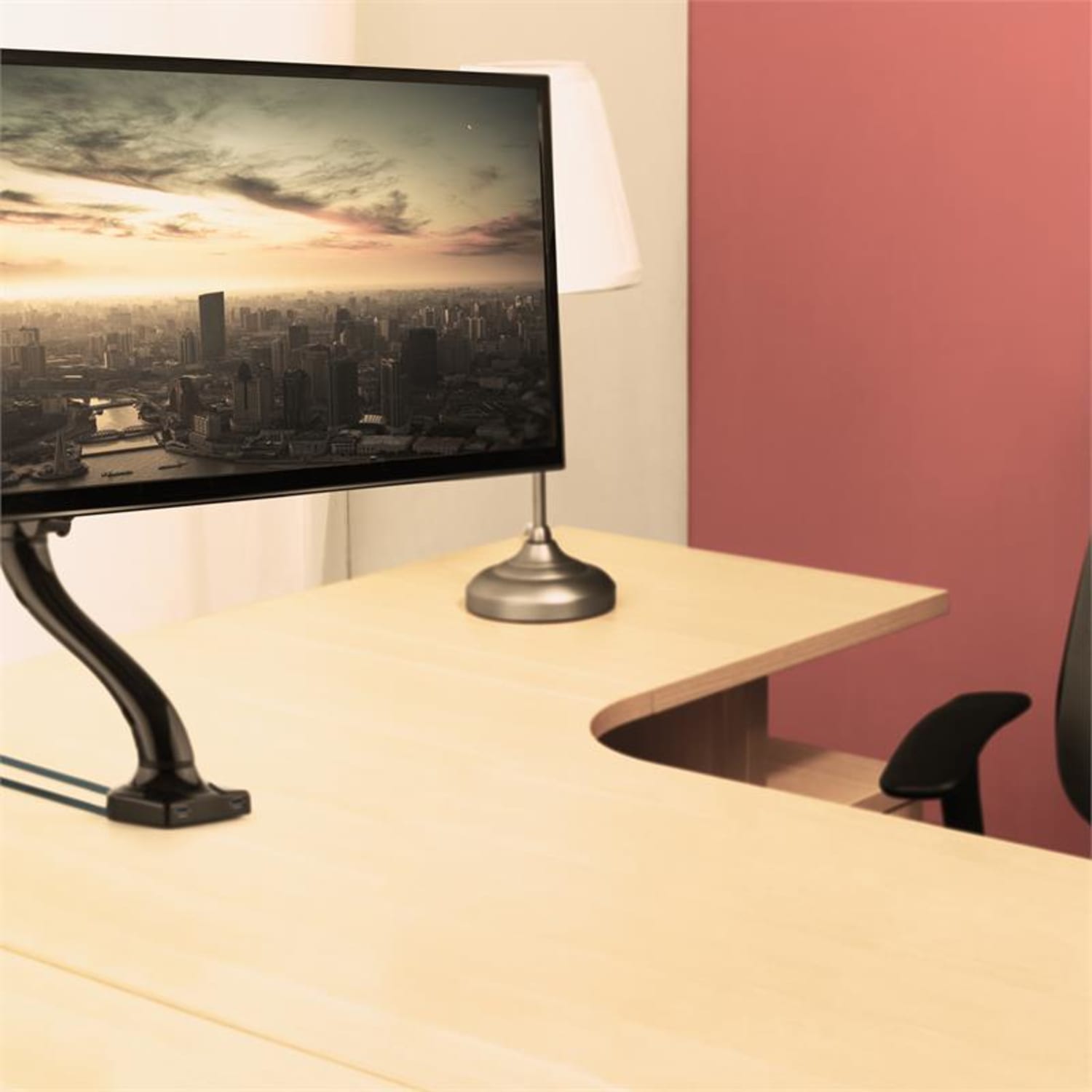 LDT09-C012USB Soporte de mesa para pantallas LED LCD 2 x USB incl. kit de montaje 