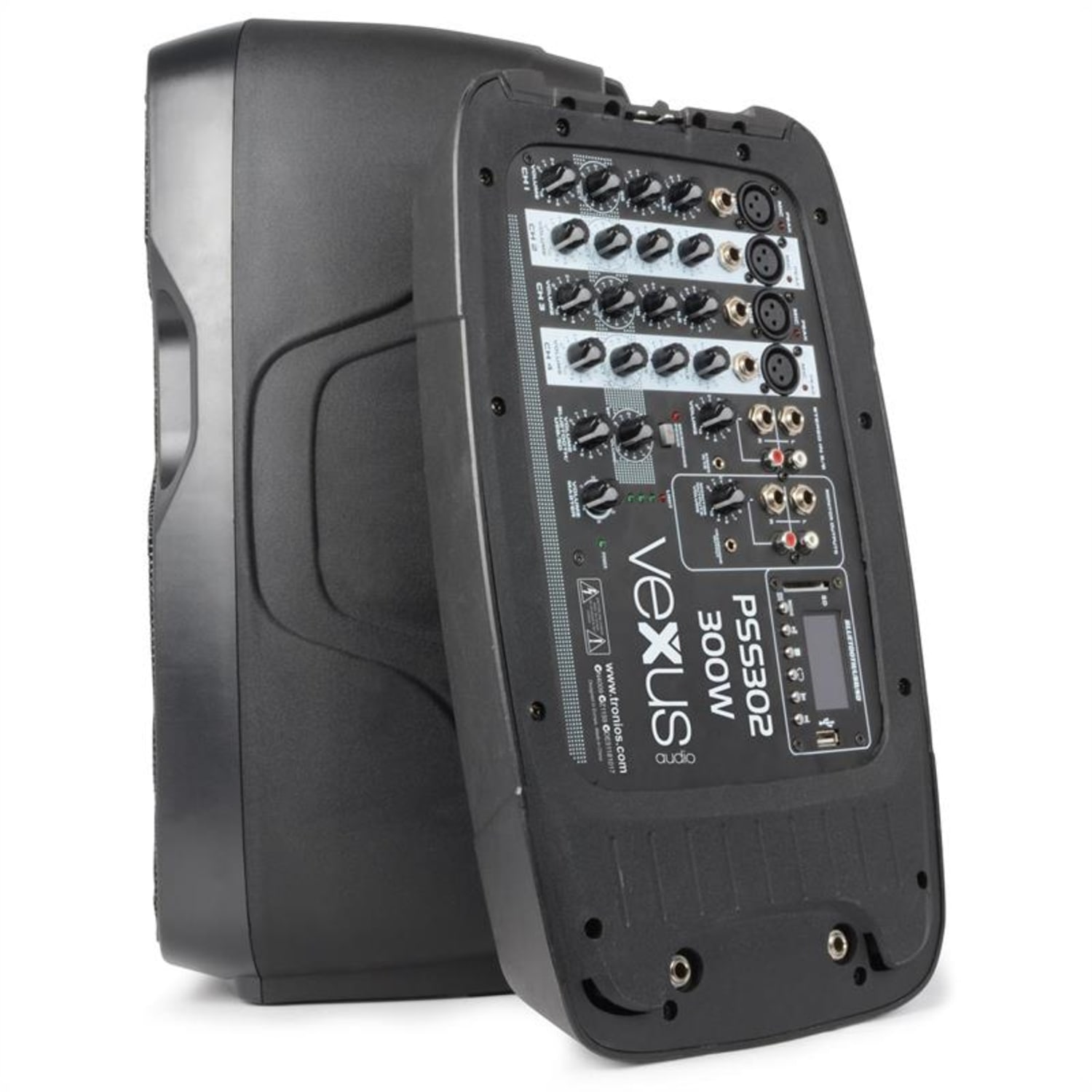 PSS302, mobilny zestaw nagłośnieniowy, 300 W, Bluetooth, USB, SD, MP3, 2 x statyw