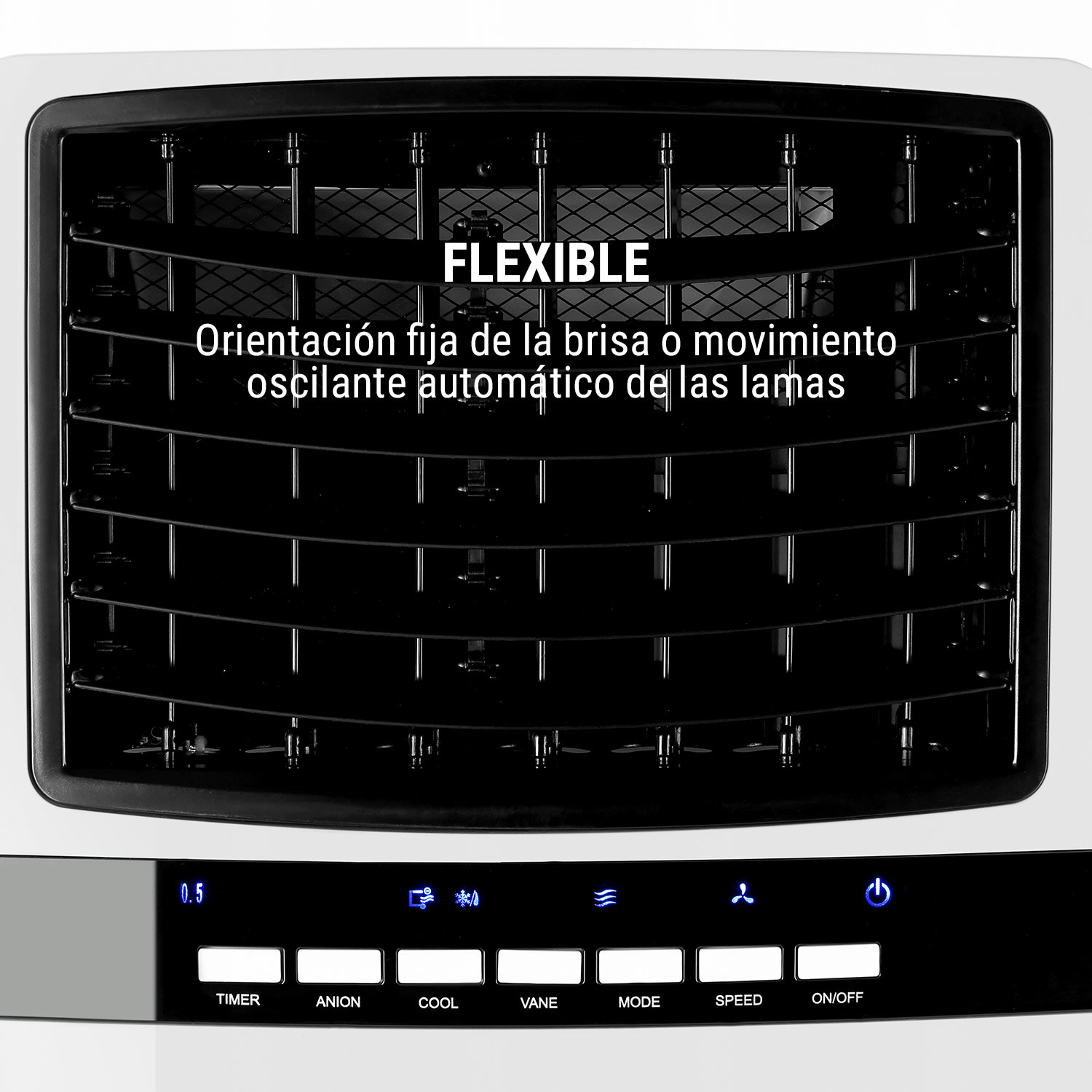 Baltic Blue Climatizador evaporativo y ventilador de 65 W, 360 m³/h, mando a distancia 