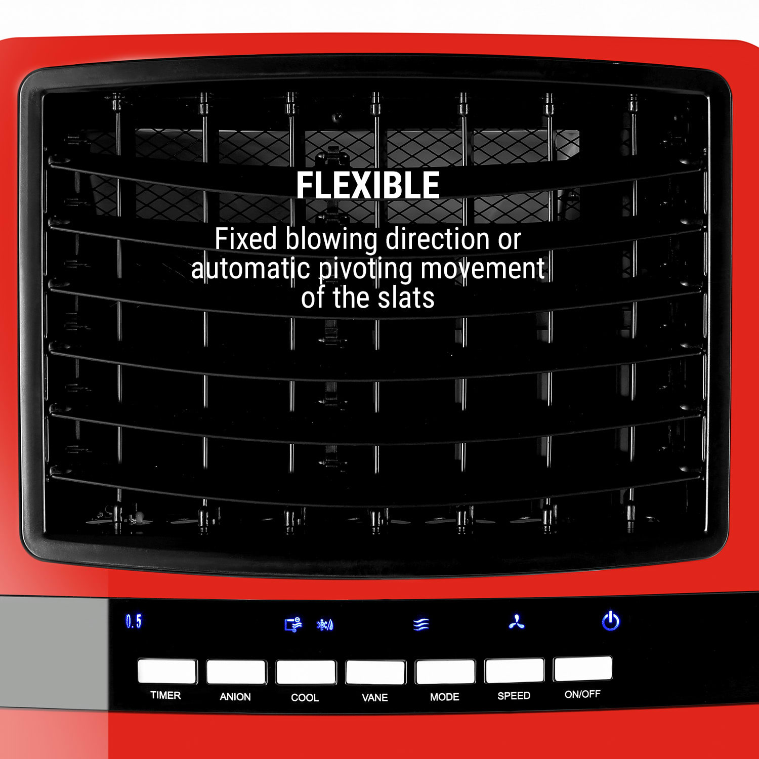 Baltic Red, léghűtő, ventilátor, távirányító, 65 W, 400m³/h Piros