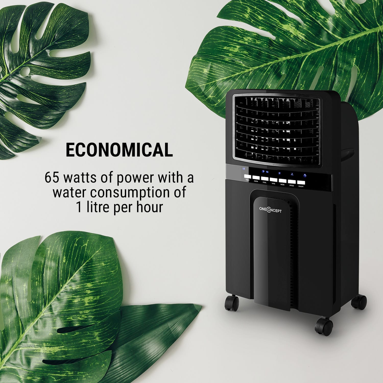 Baltic Black, rashlađivač zraka, ventilator, daljinski upravljač, 65 w, 400 m³/h, Crna