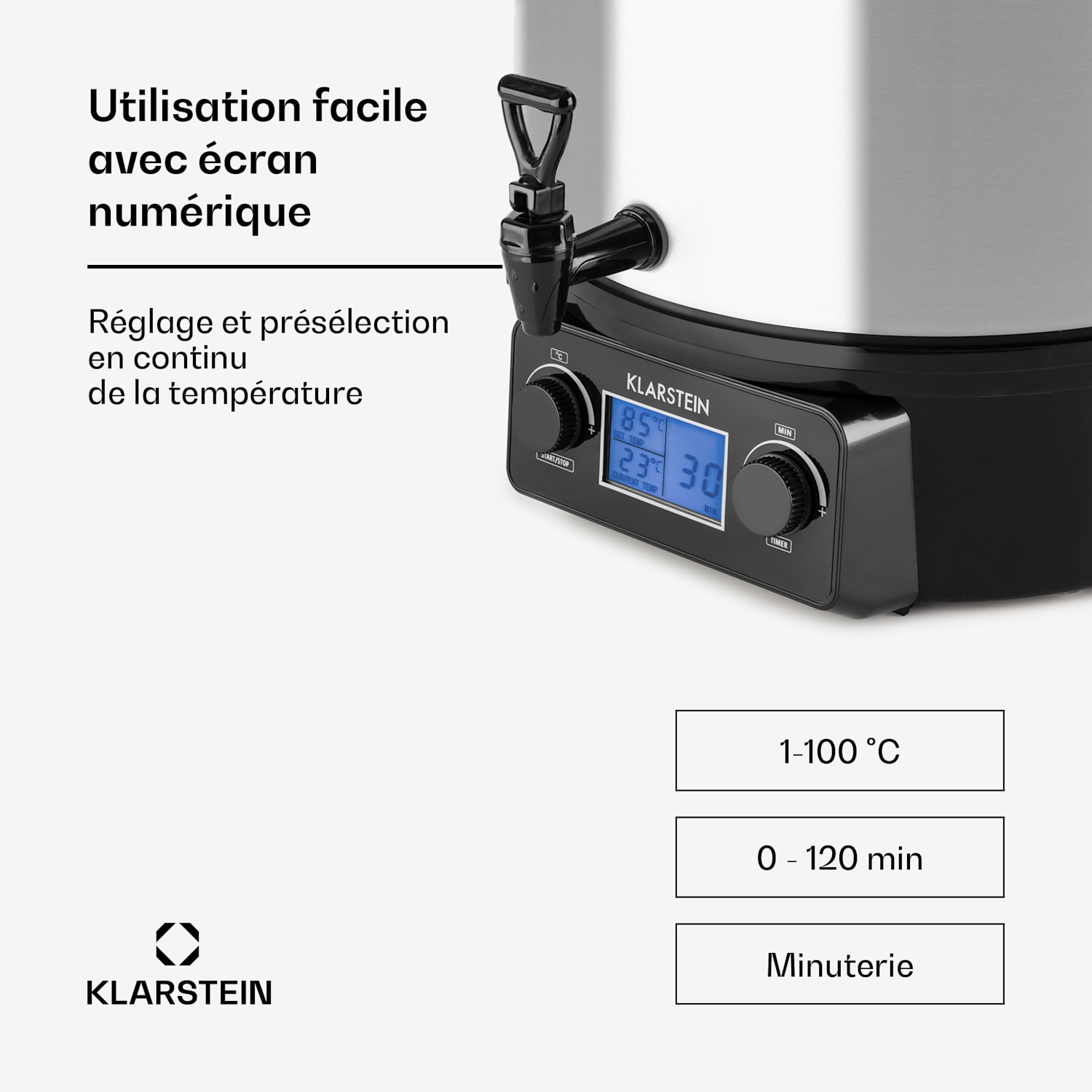 Biggie Digitale Inmaakvolautomaat Inmaakketel 27l 2000W Roestvrij staal 