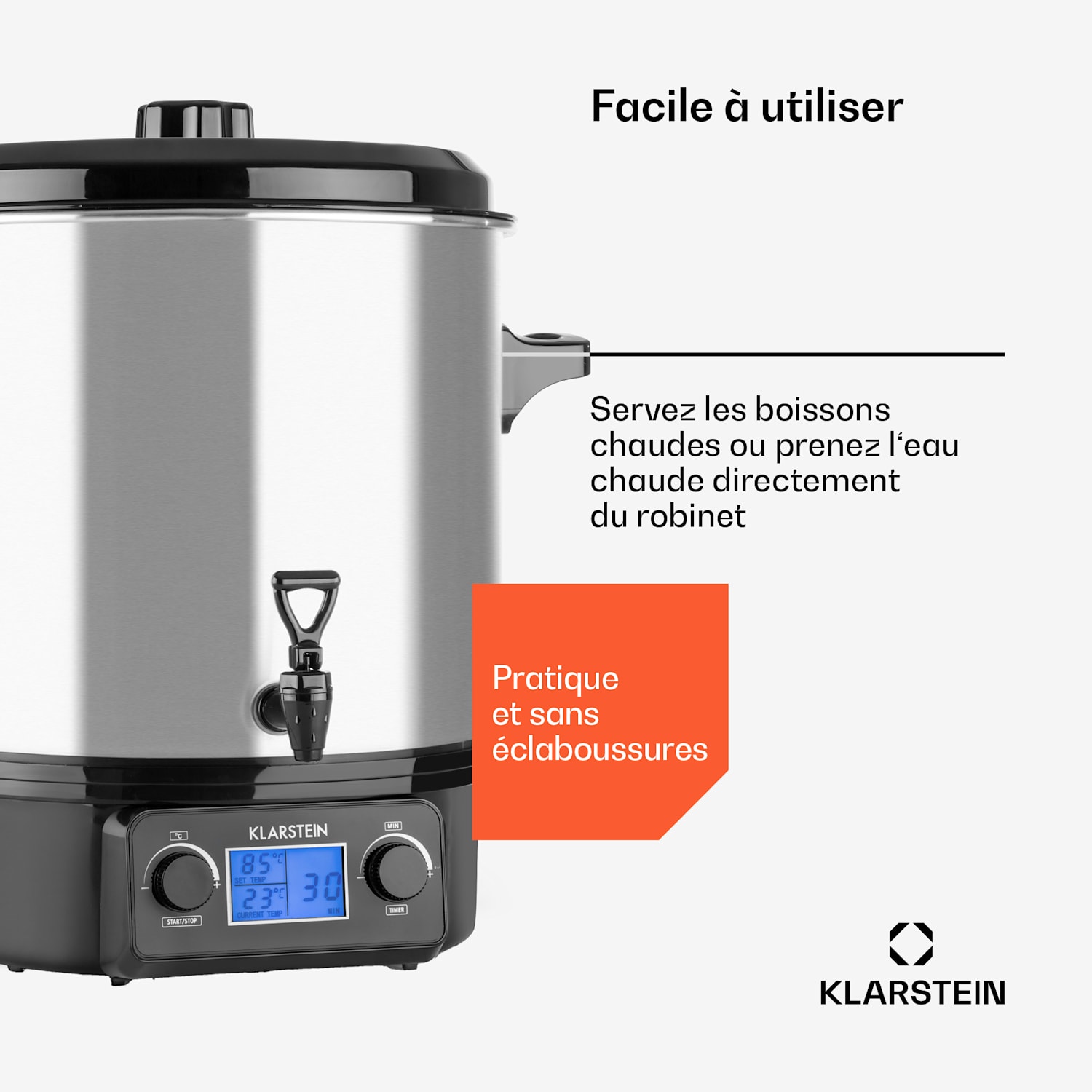 Biggie Digitale Inmaakvolautomaat Inmaakketel 27l 2000W Roestvrij staal 