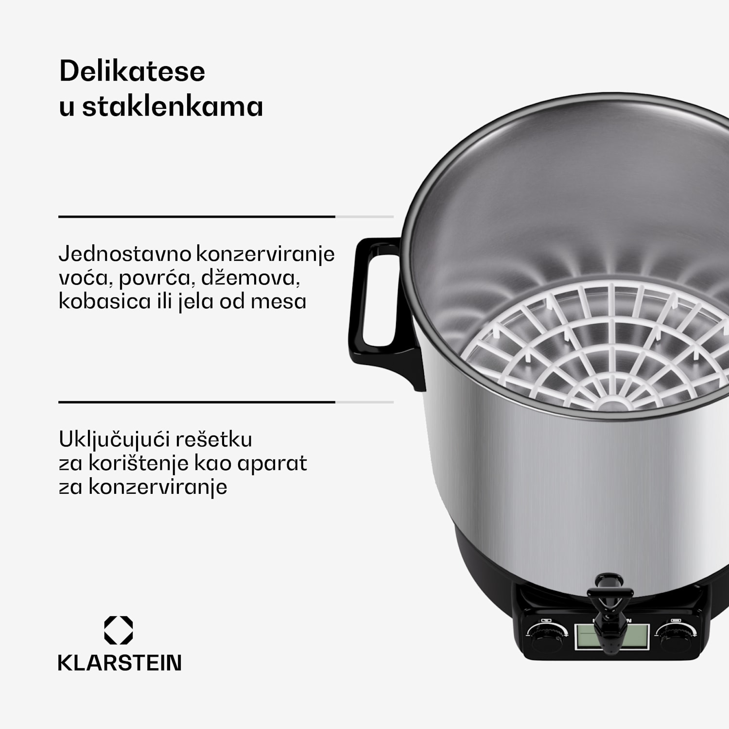 Biggie Digital, automat za zakuhavanje, 27 l, 2000 W, nehrđajući čelik 