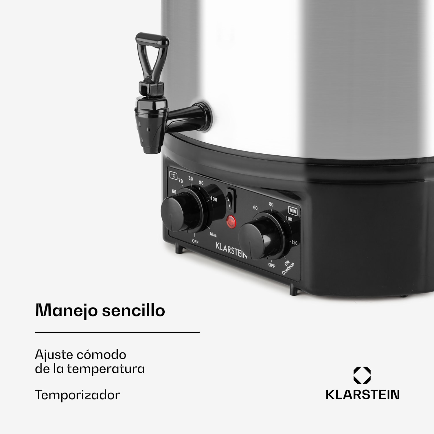 Biggie Small Olla pasteurizadora 16l 2000W Acero inoxidable 16 L | Mecánico | Plata