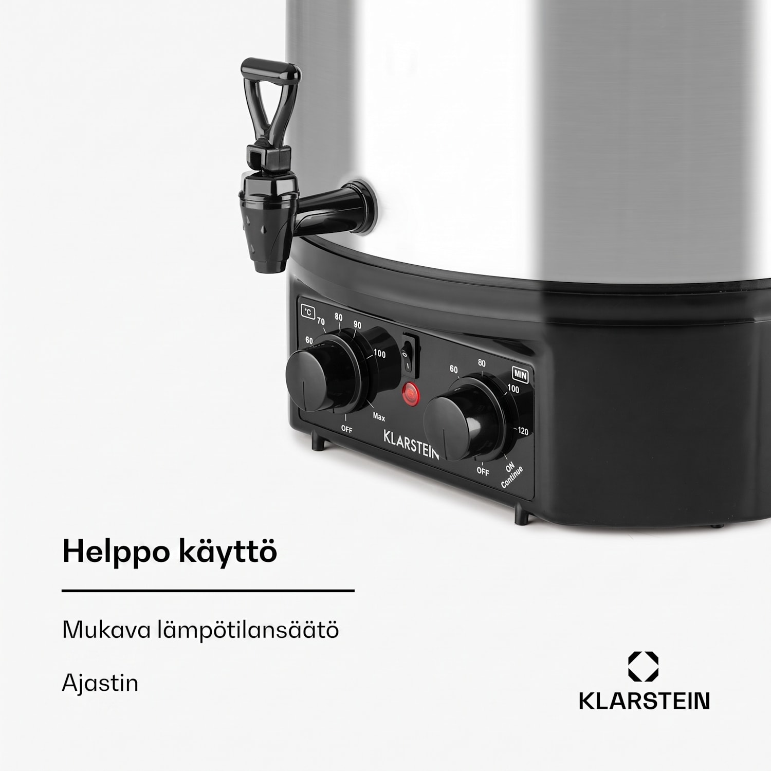 Biggie Small keittämisautomaatti haudutuspata 16 litraa 2000 W teräs 16 L | Mekaanikko | Hopea