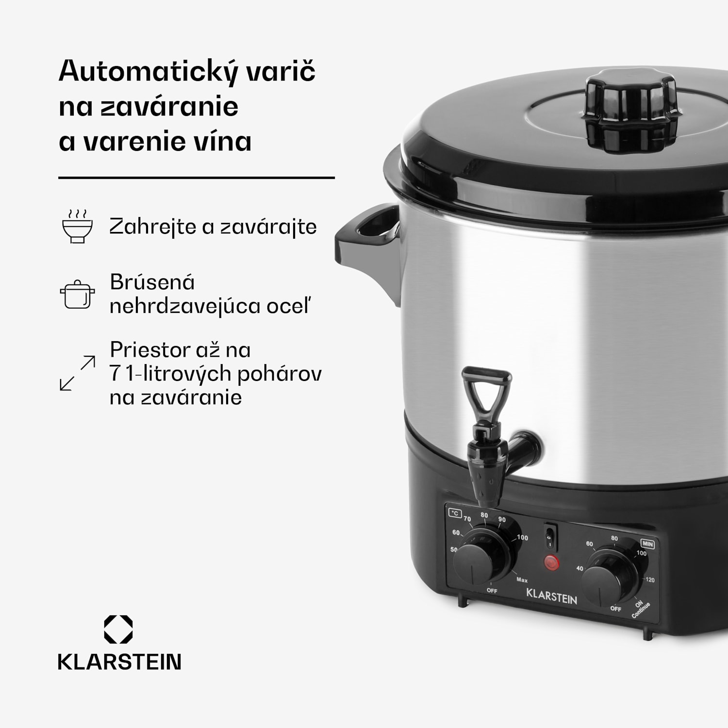 Biggie Small, zavárací hrniec, 16 l, 2000 W, nehrdzavejúca oceľ 16 l | Mechanik | Strieborná