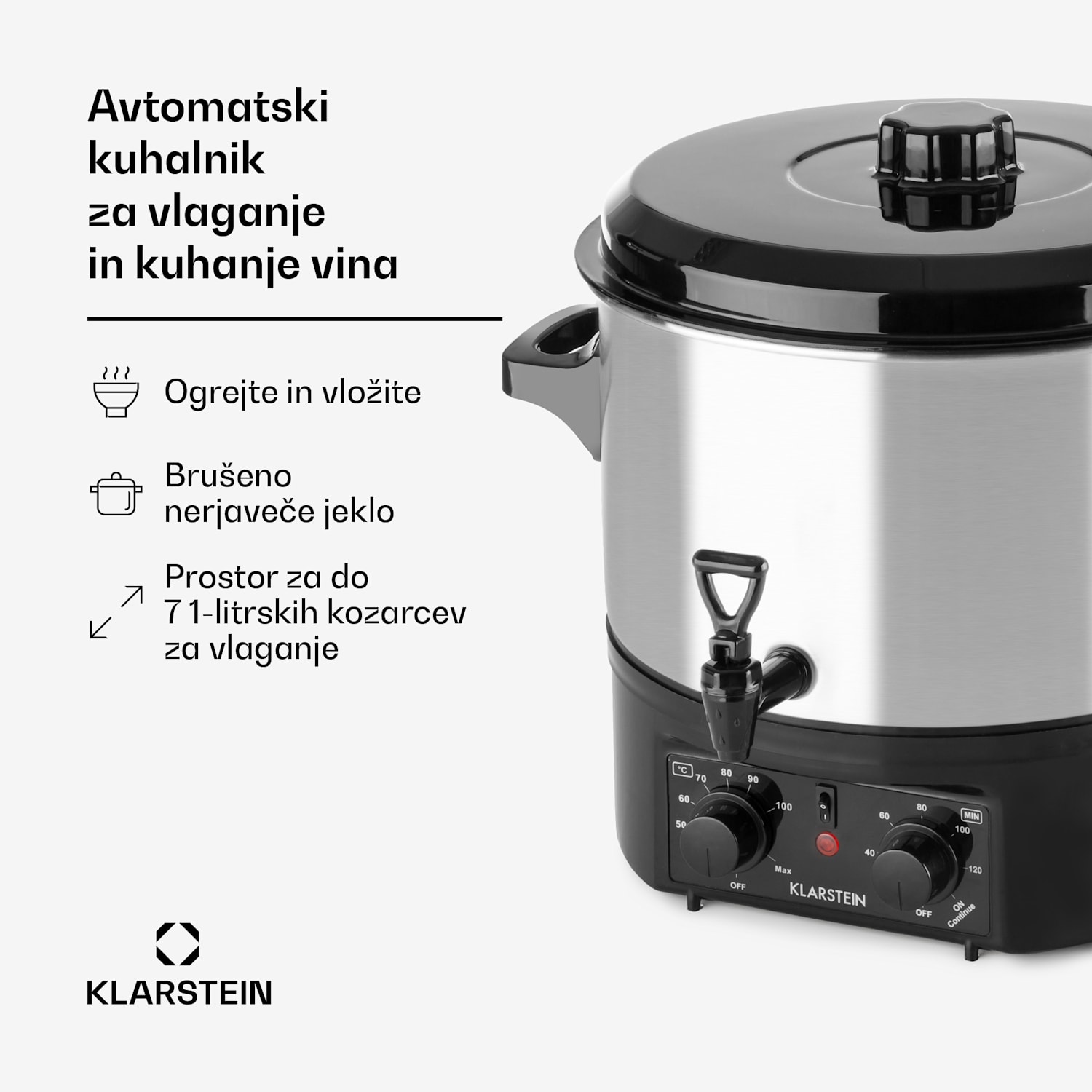 BIGGIE SMALL, NERJAVEČE JEKLO, 16 L, 2000 W, LONEC ZA ZAKUHO 16 L | Mehanik | Srebrna