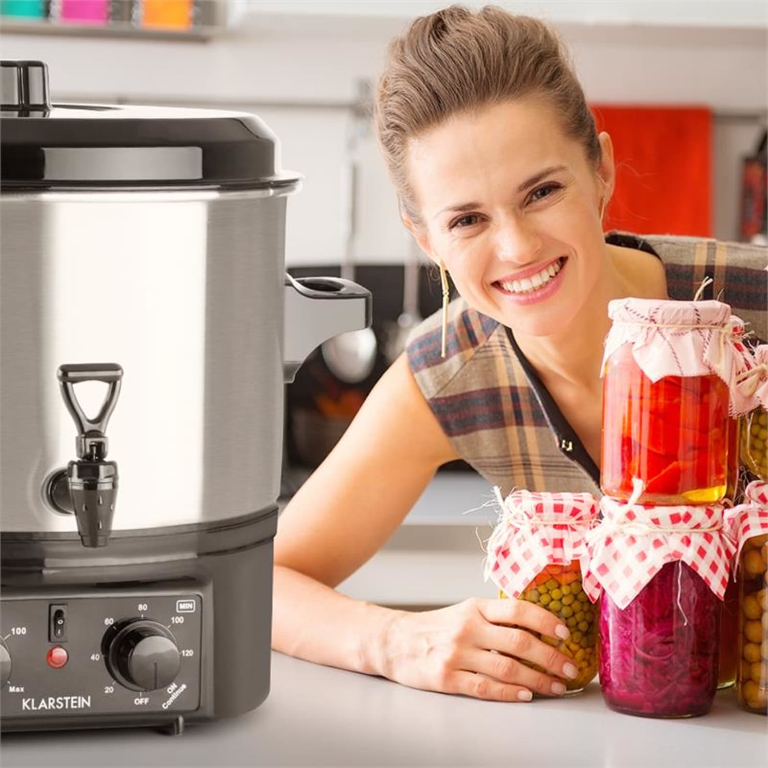 Biggie Small Inmaakvolautomaat Inmaakketel 16 Liter 2000 W Roestvrij staal