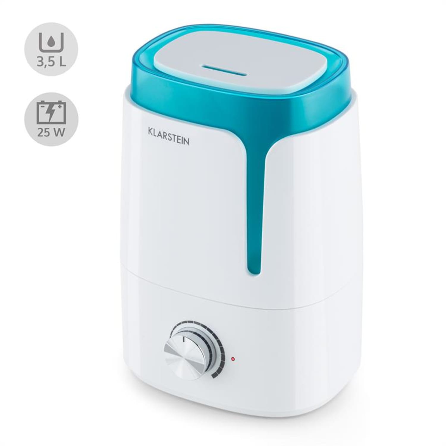 Stavanger Humidificador de aire Función de aromatización Ultrasónico 3,5 L blanco/turquesa Blanco